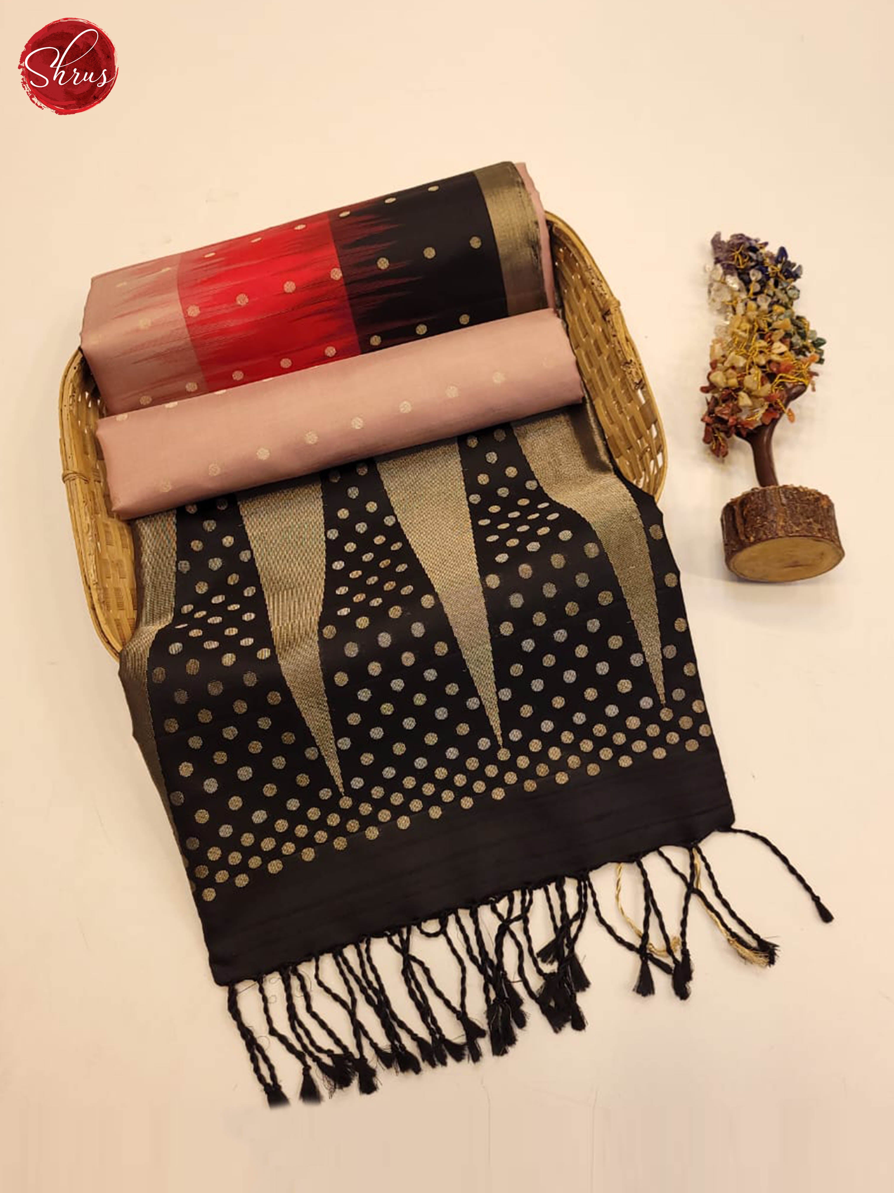 onion pink and black-Soft Silk Saree - Shop on ShrusEternity.com