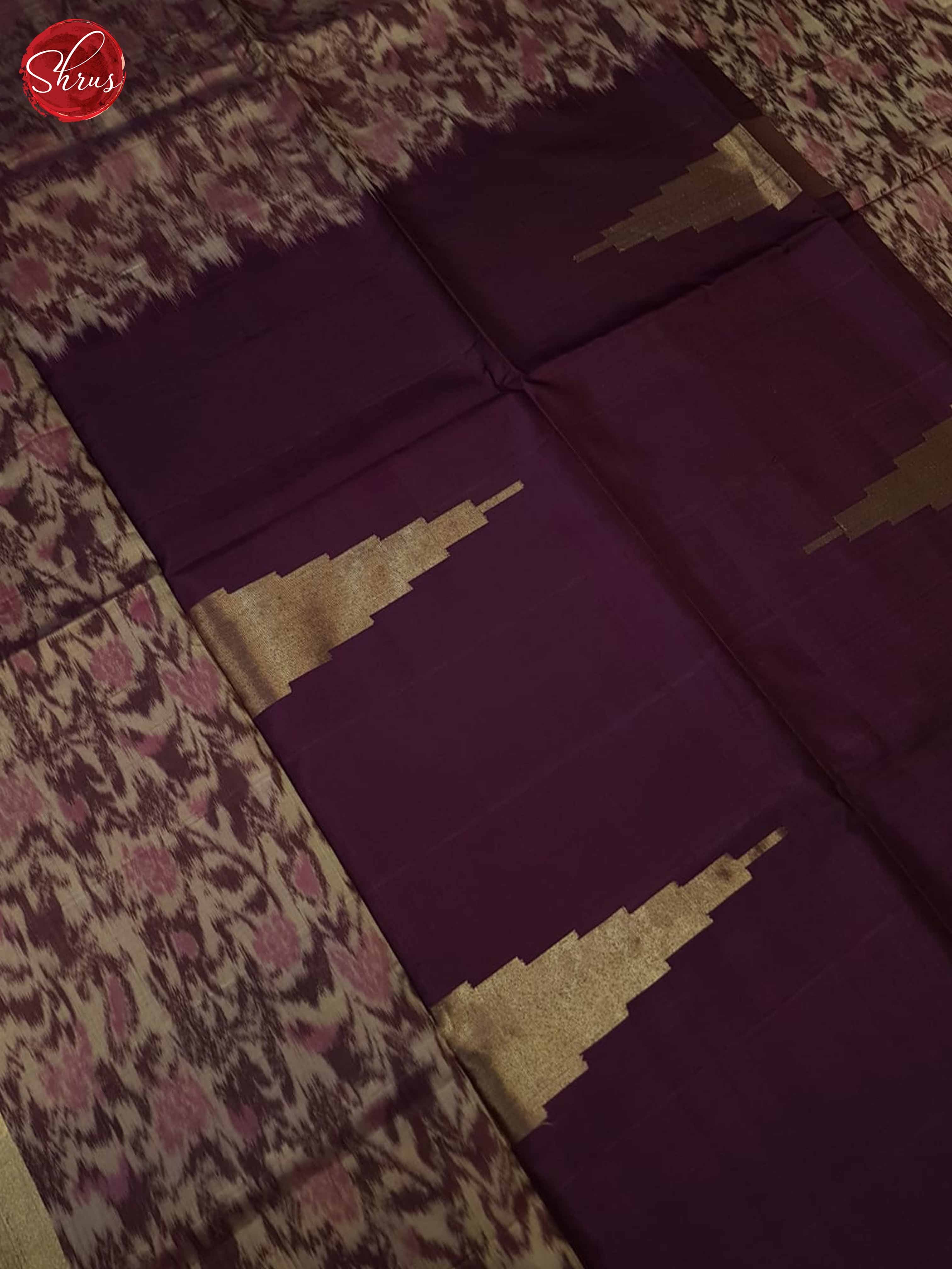 Deep wine(Single tone)- Soft Silk Saree - Shop on ShrusEternity.com