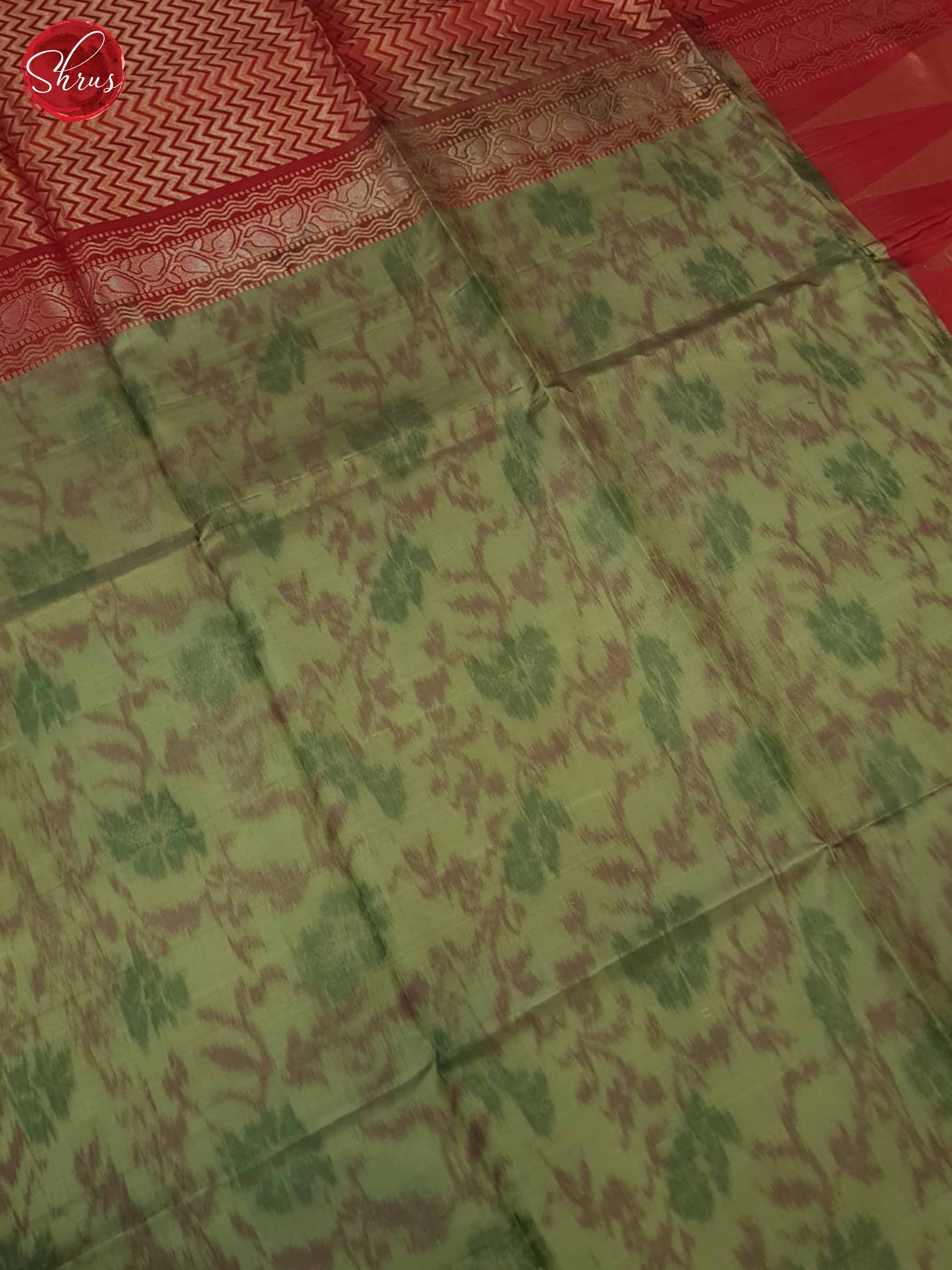 Green and Red - Soft Silk Saree - Shop on ShrusEternity.com