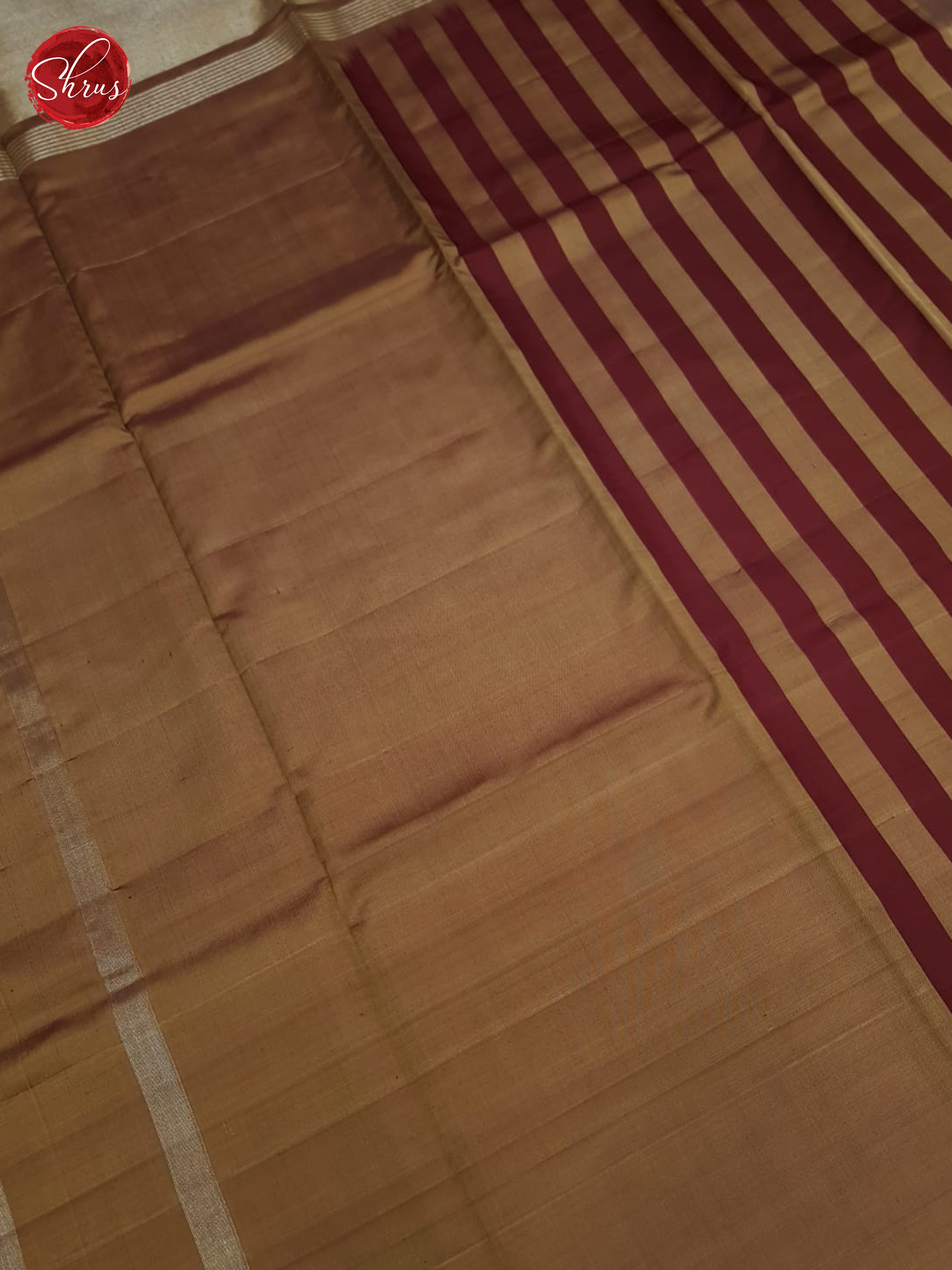 Brown and Maroon -Soft Silk saree - Shop on ShrusEternity.com