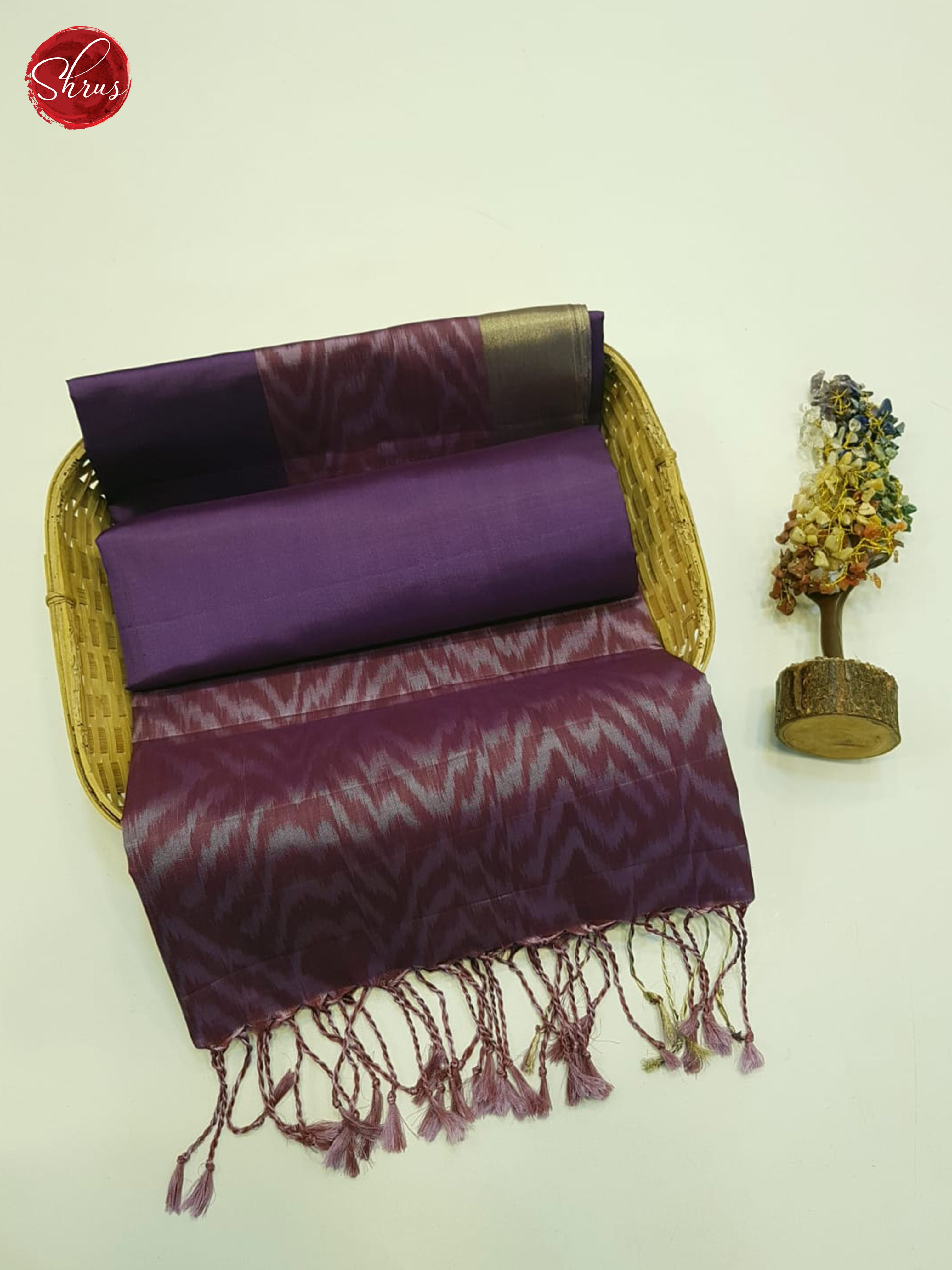 Dusty Lavender(Single tone)-Soft silk Saree - Shop on ShrusEternity.com