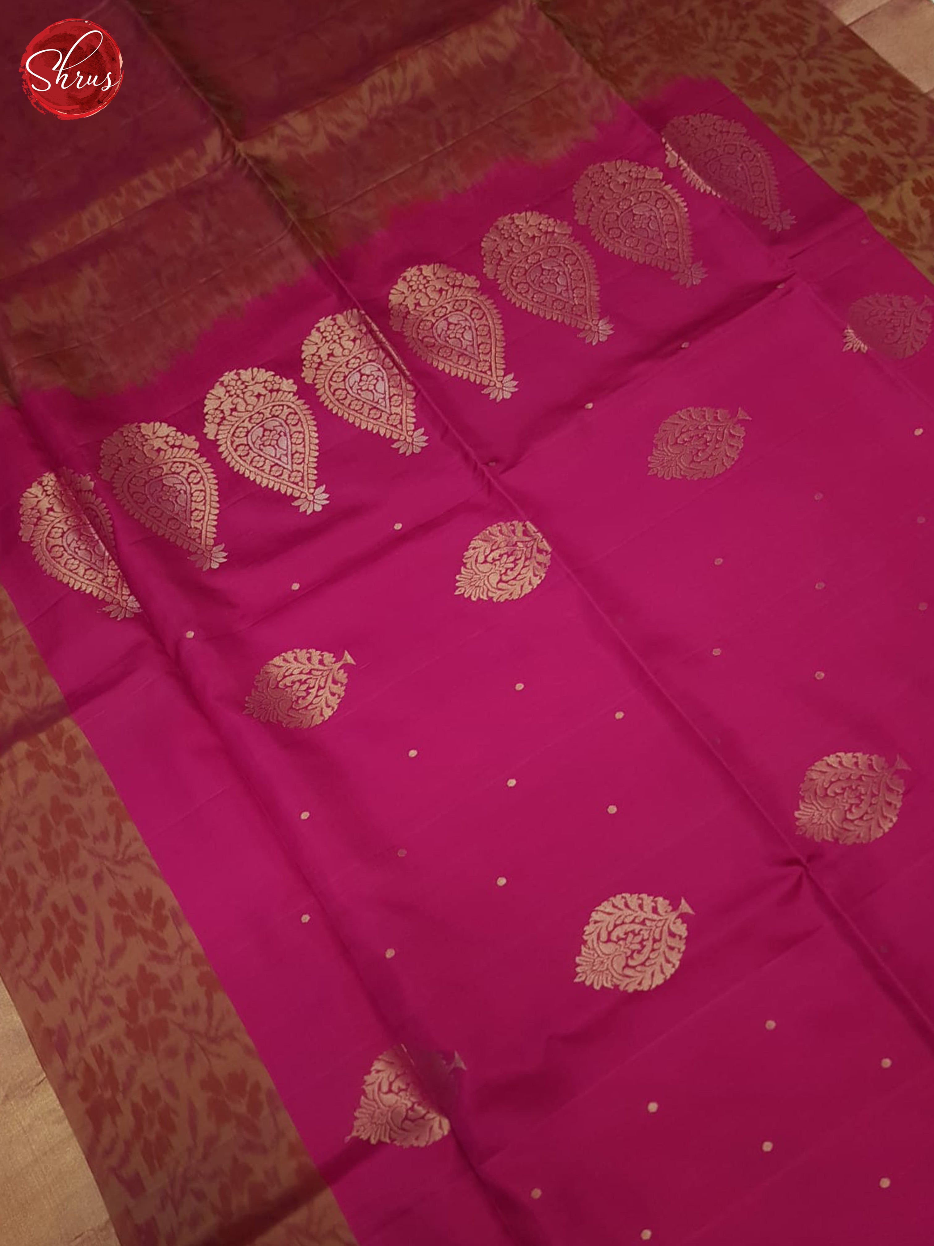 Pink and Maroon -Soft sillk saree - Shop on ShrusEternity.com