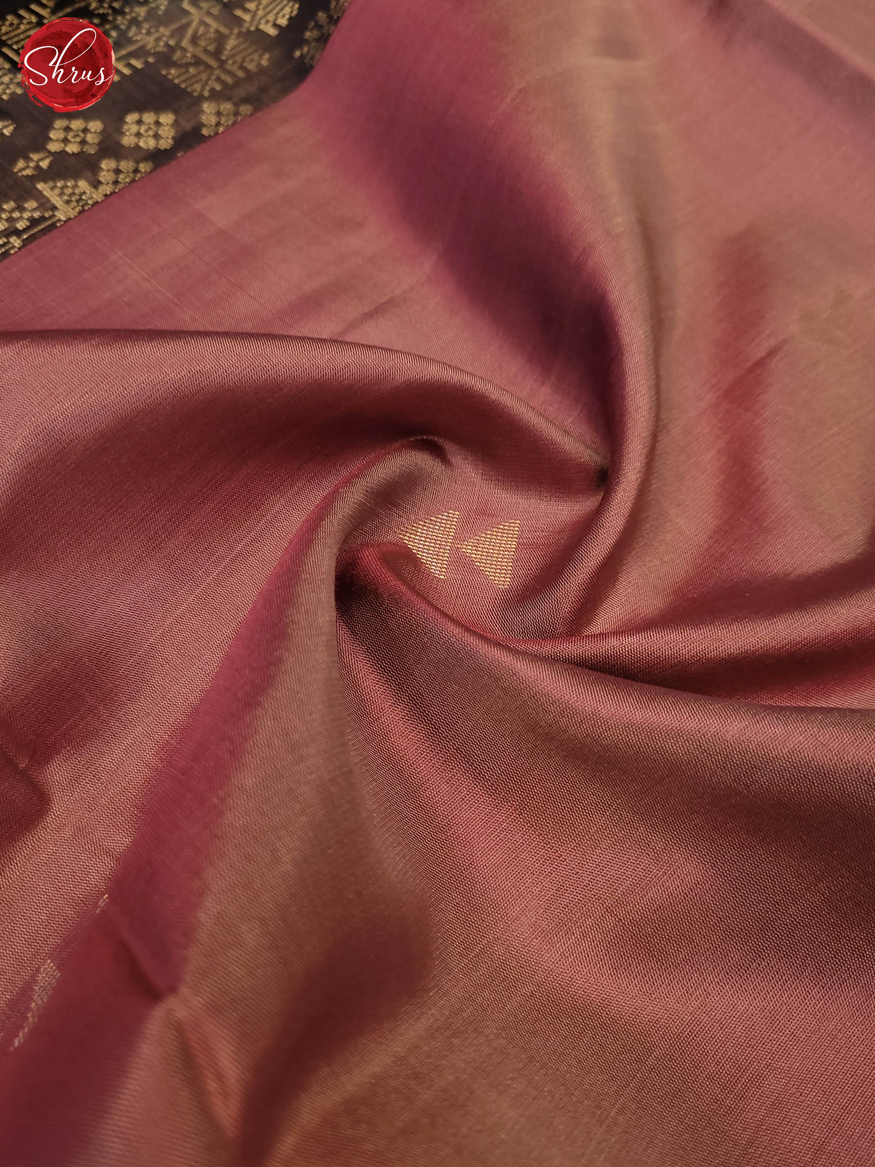 Onion pink and black-Soft silk saree - Shop on ShrusEternity.com