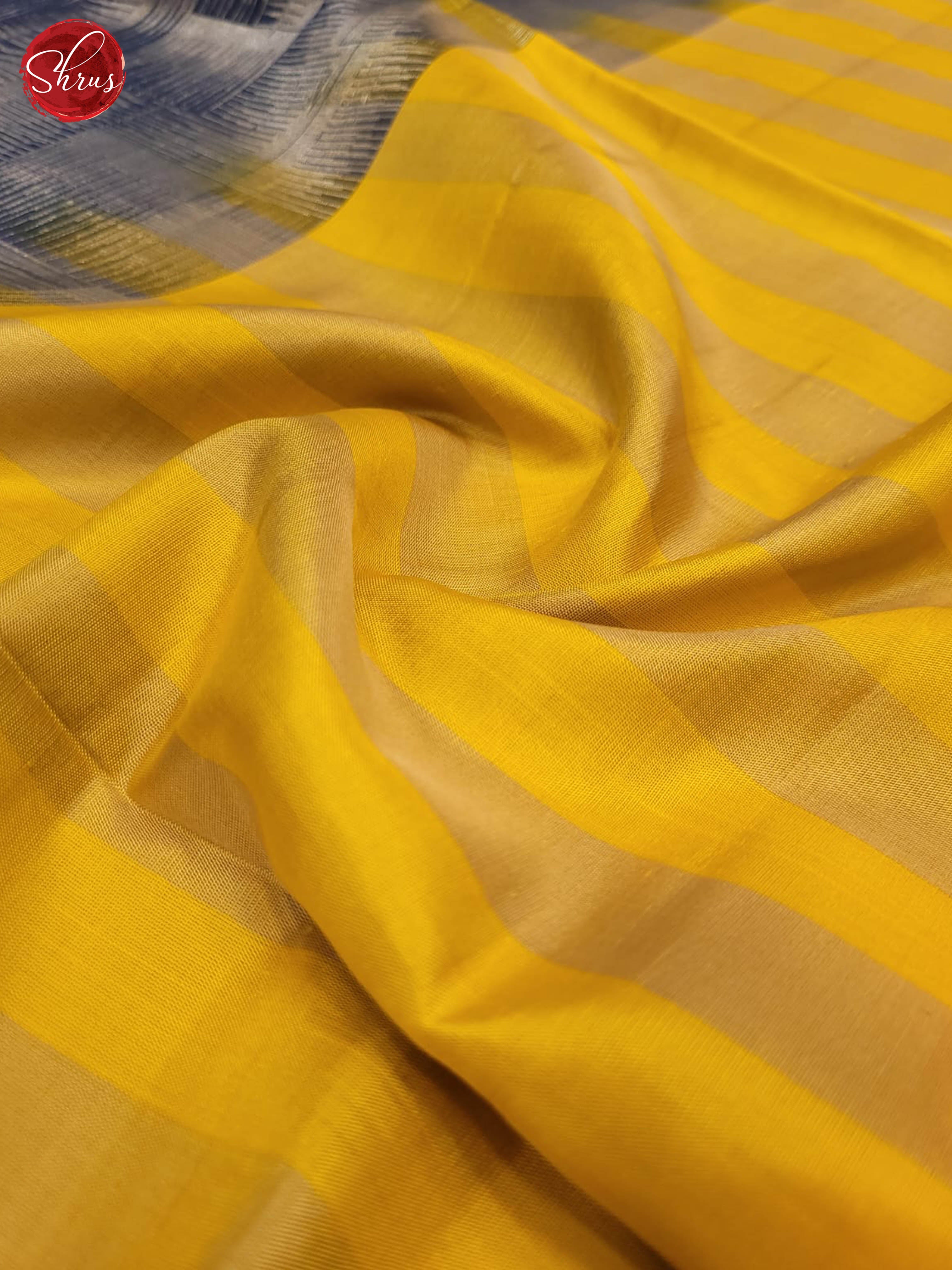 yellow and Grey- Soft Silk Saree - Shop on ShrusEternity.com