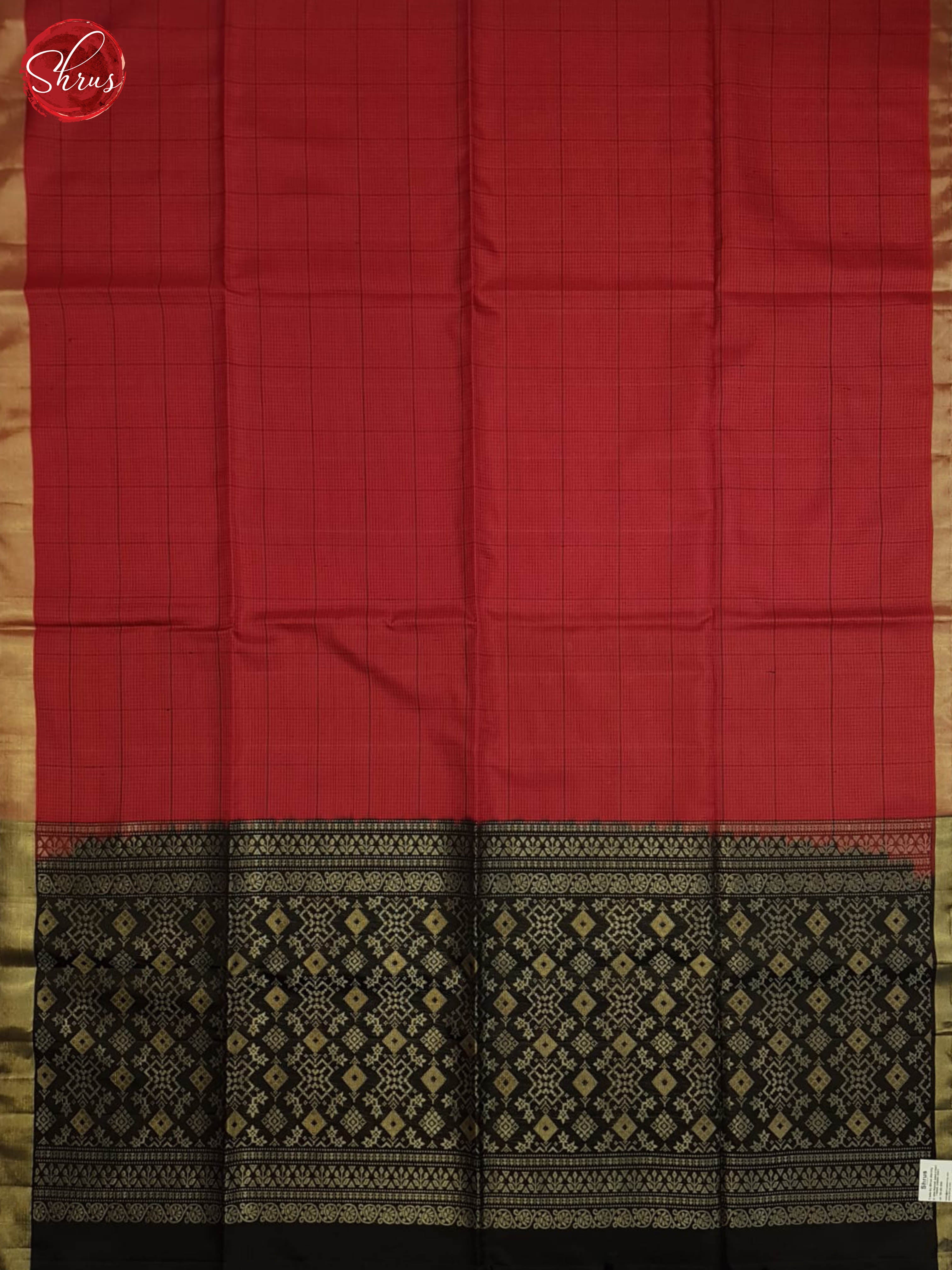 Red and green- Soft Silk Saree - Shop on ShrusEternity.com