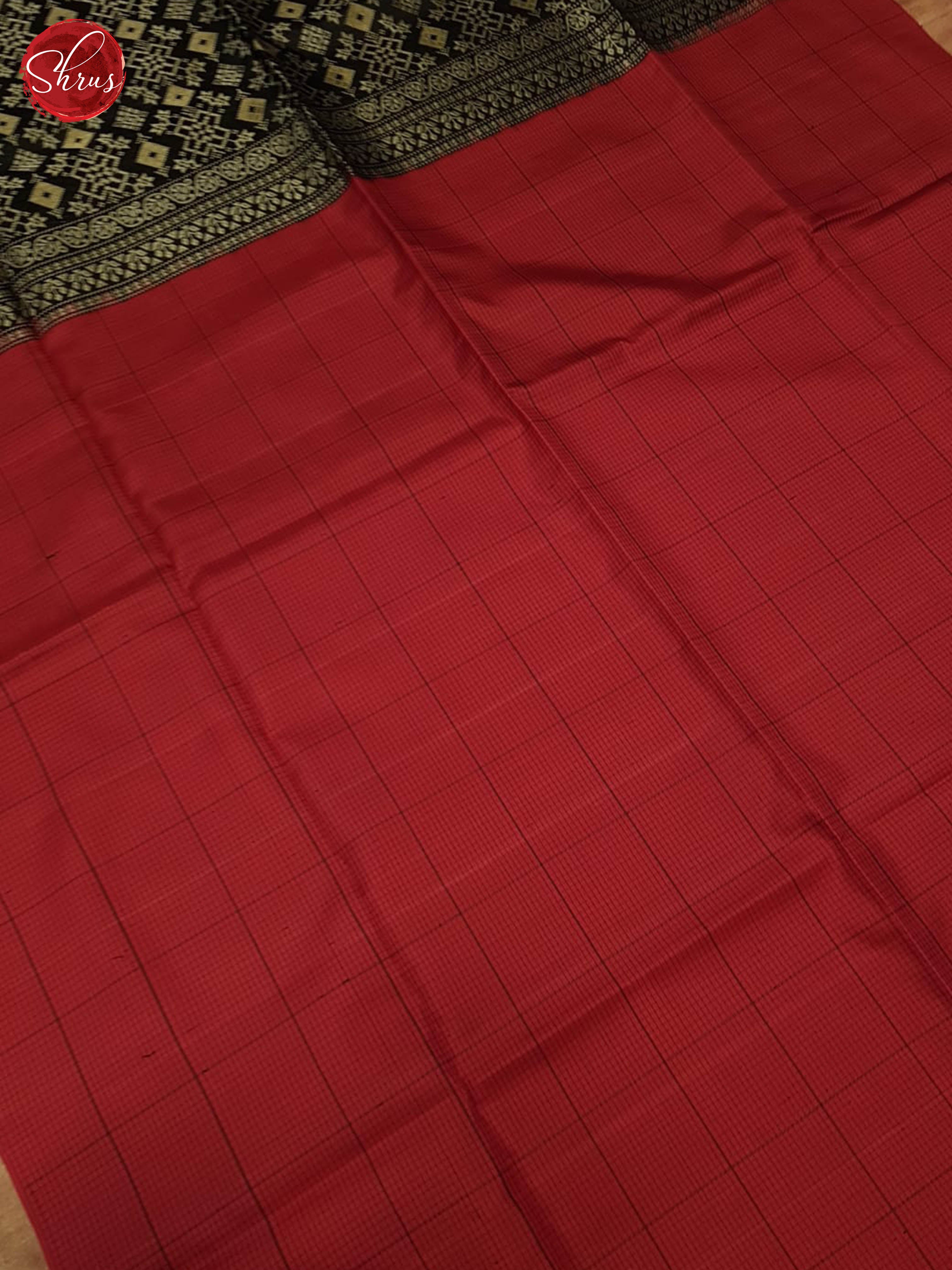 Red and green- Soft Silk Saree - Shop on ShrusEternity.com