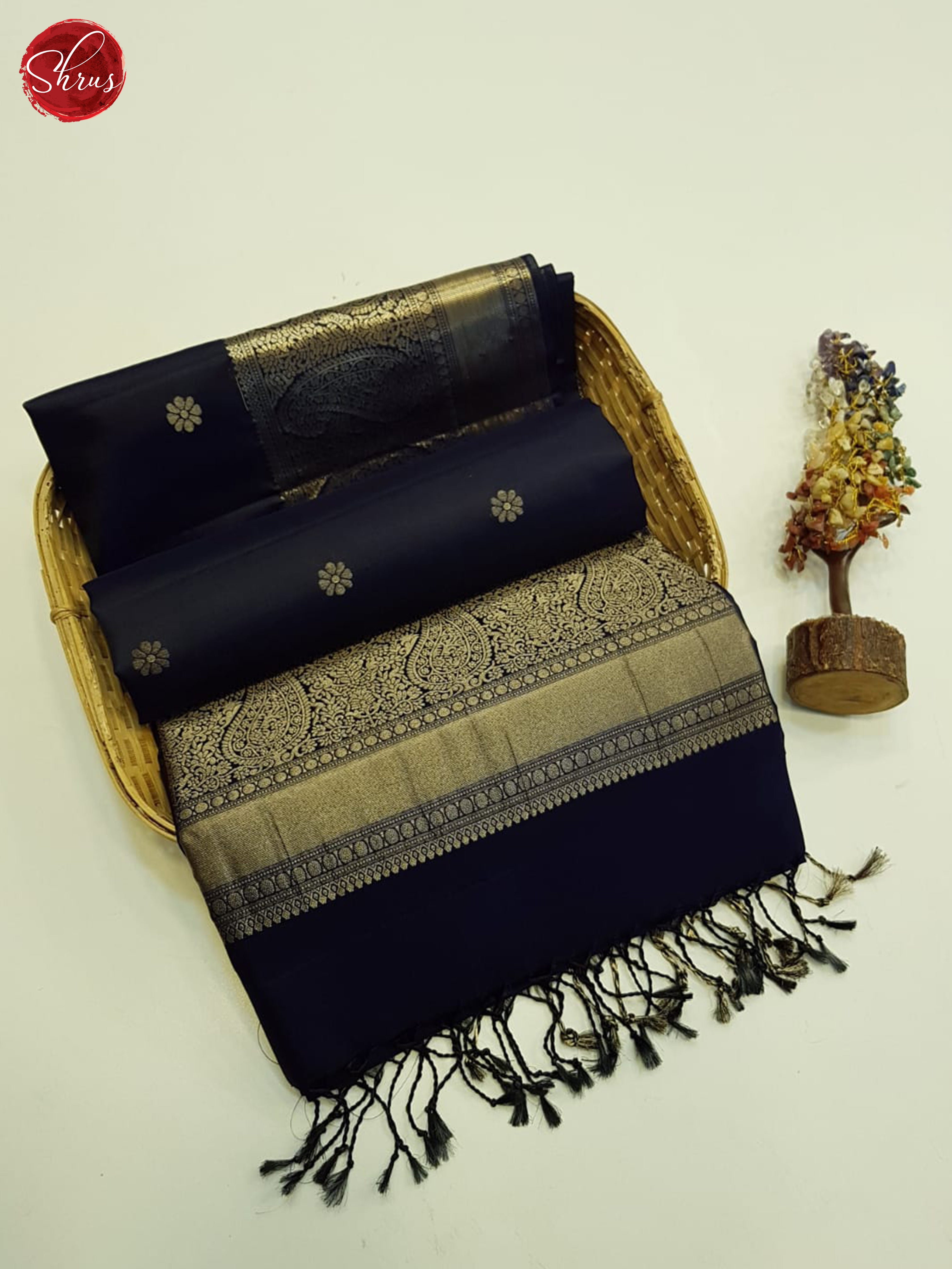 Blue(Single tone)- Soft Silk Saree - Shop on ShrusEternity.com