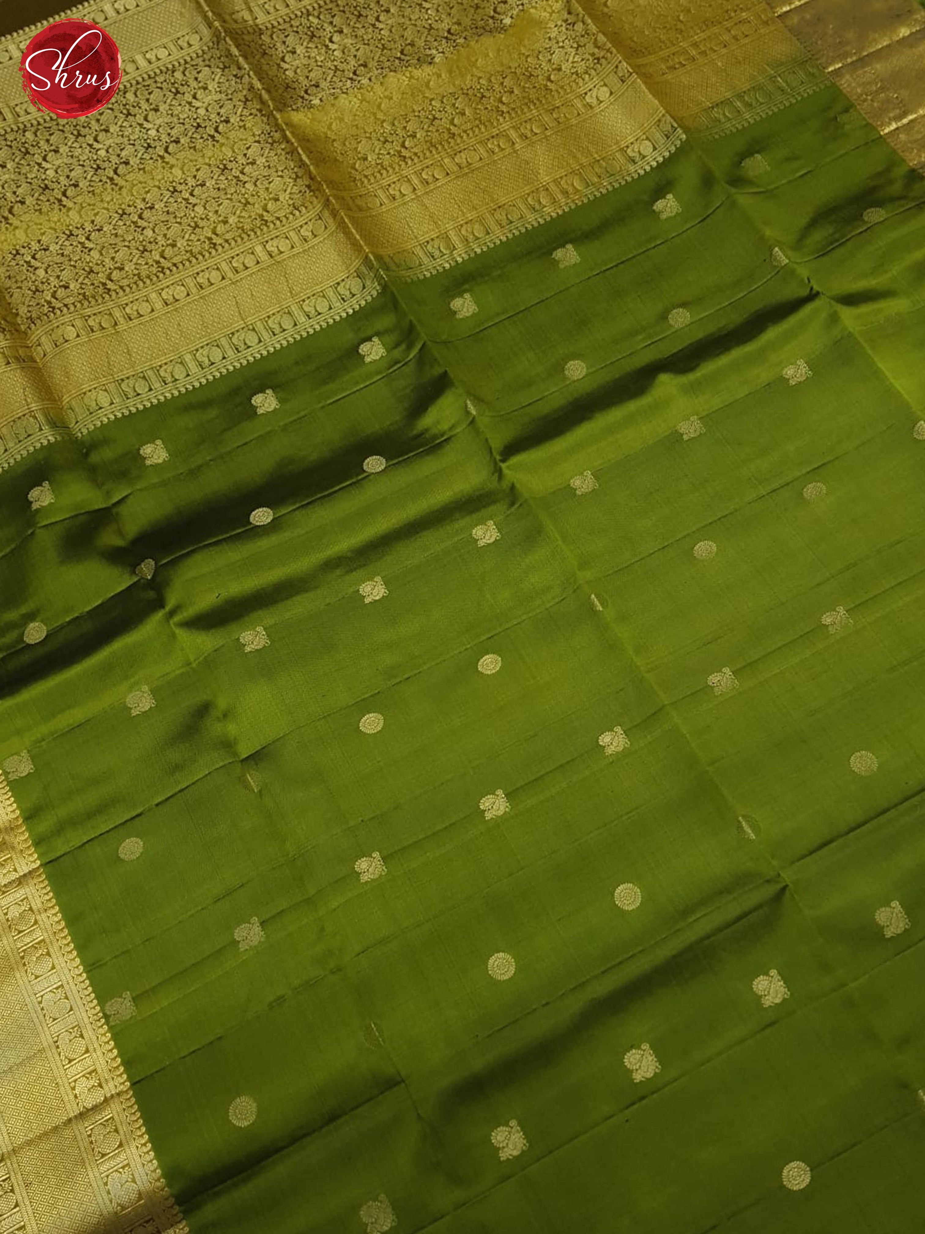 Green(single tone)- Soft silk saree - Shop on ShrusEternity.com