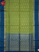 Green And Blue-Soft silk saree - Shop on ShrusEternity.com