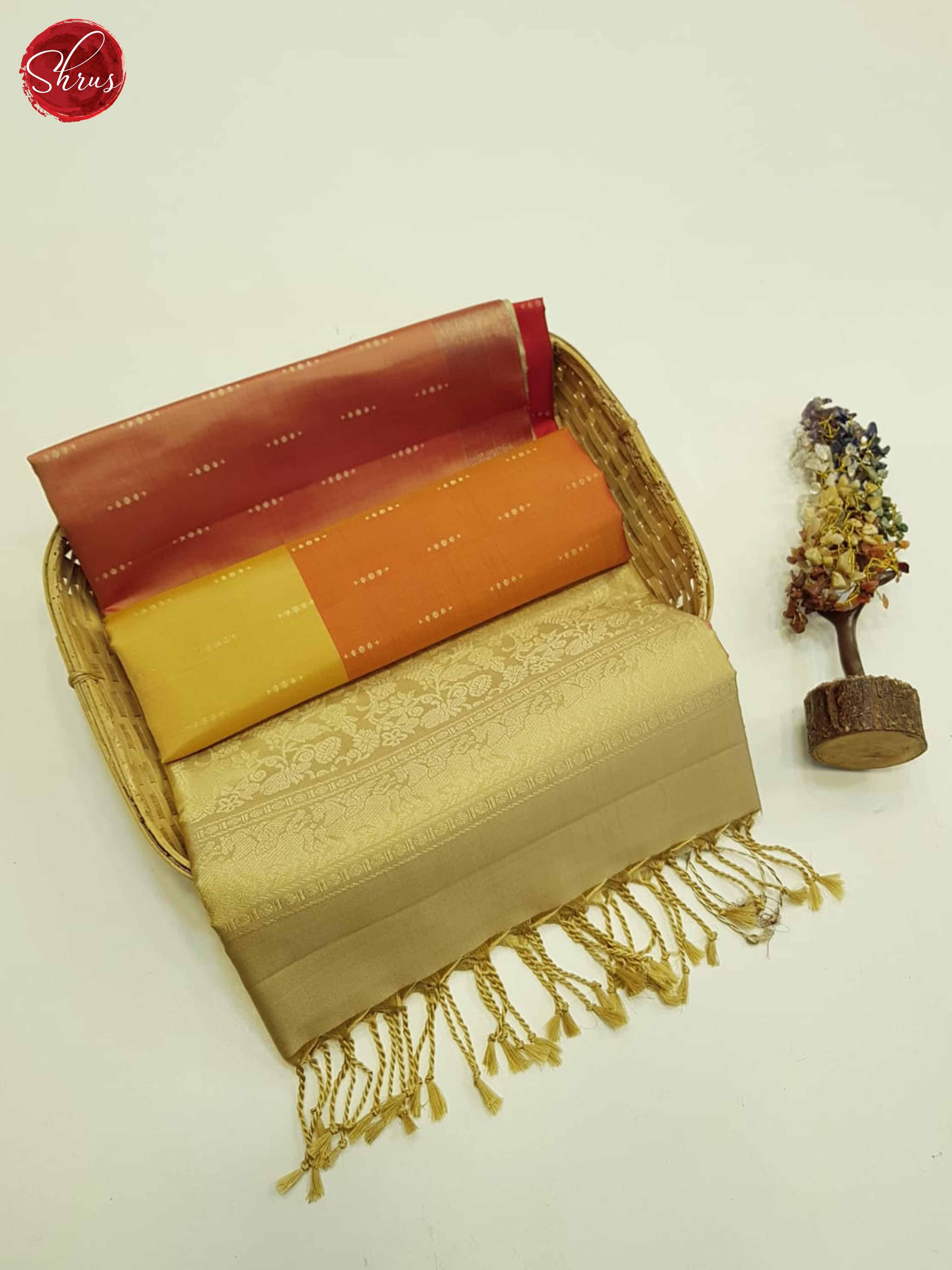 Multicolor and beige - Soft Silk Saree - Shop on ShrusEternity.com