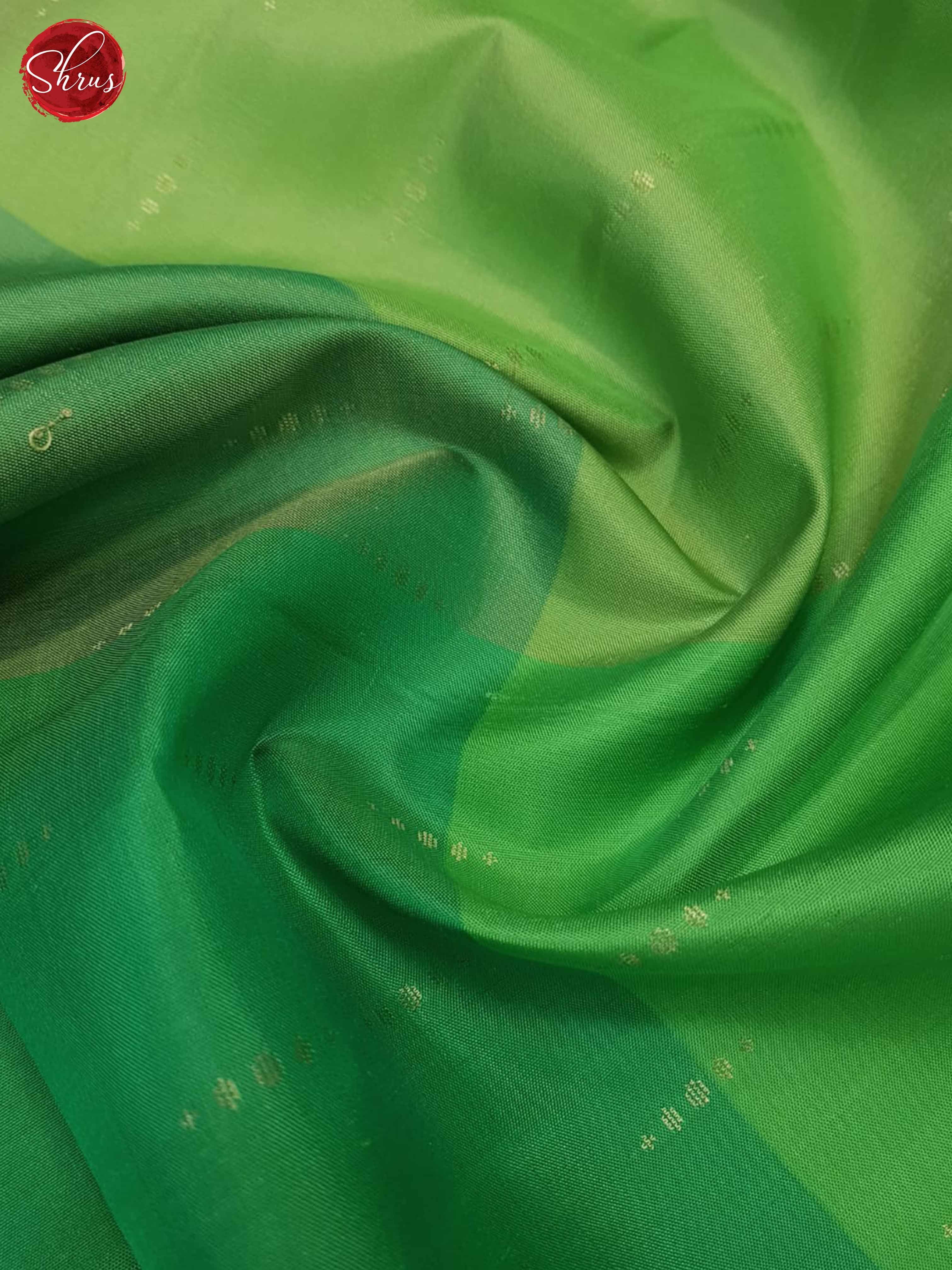 Multi green and beige - Soft Silk Saree - Shop on ShrusEternity.com