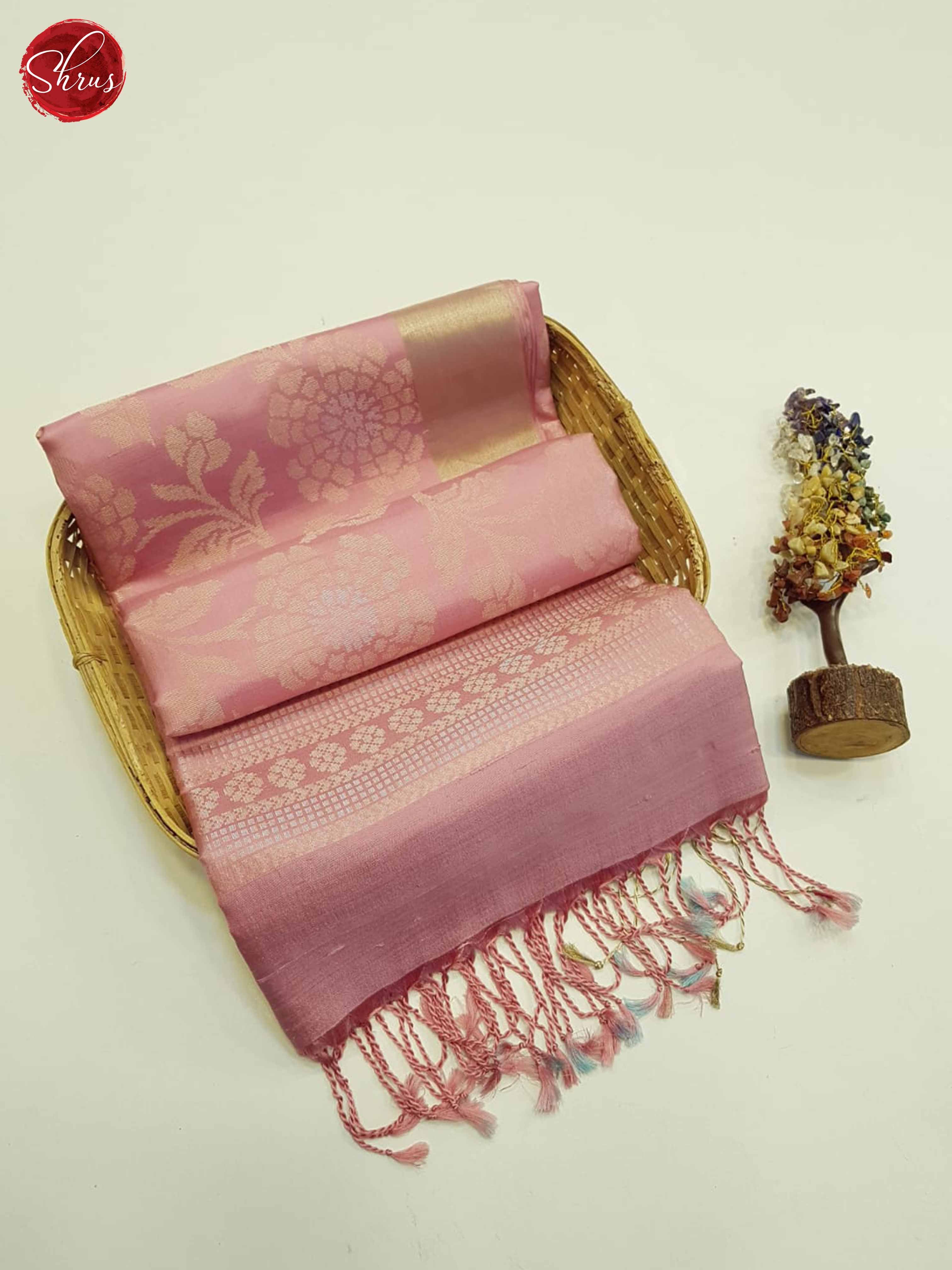 Pink(Single tone)- Soft Silk Saree - Shop on ShrusEternity.com