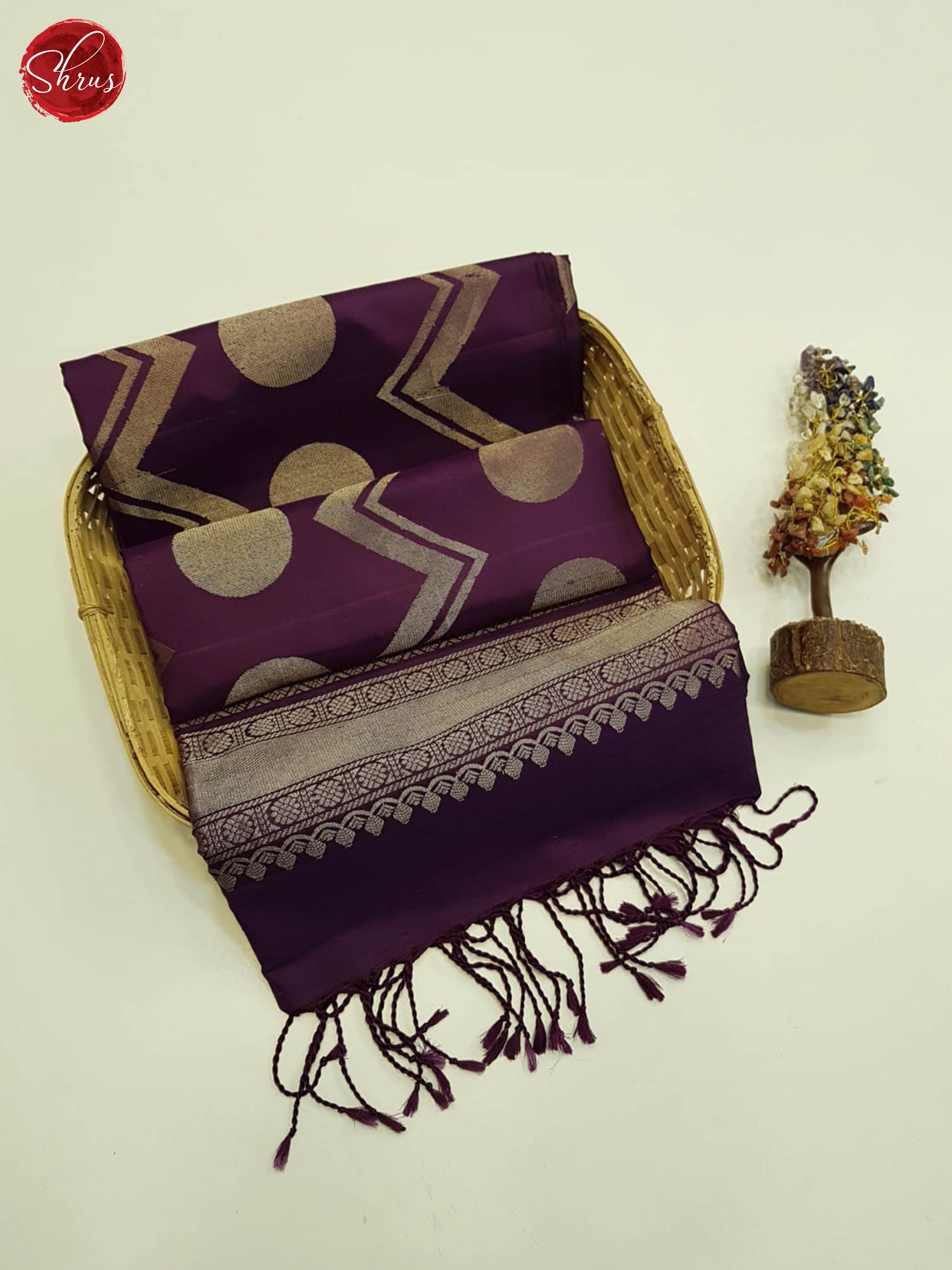 Purple(single tone) - Soft Silk Saree - Shop on ShrusEternity.com