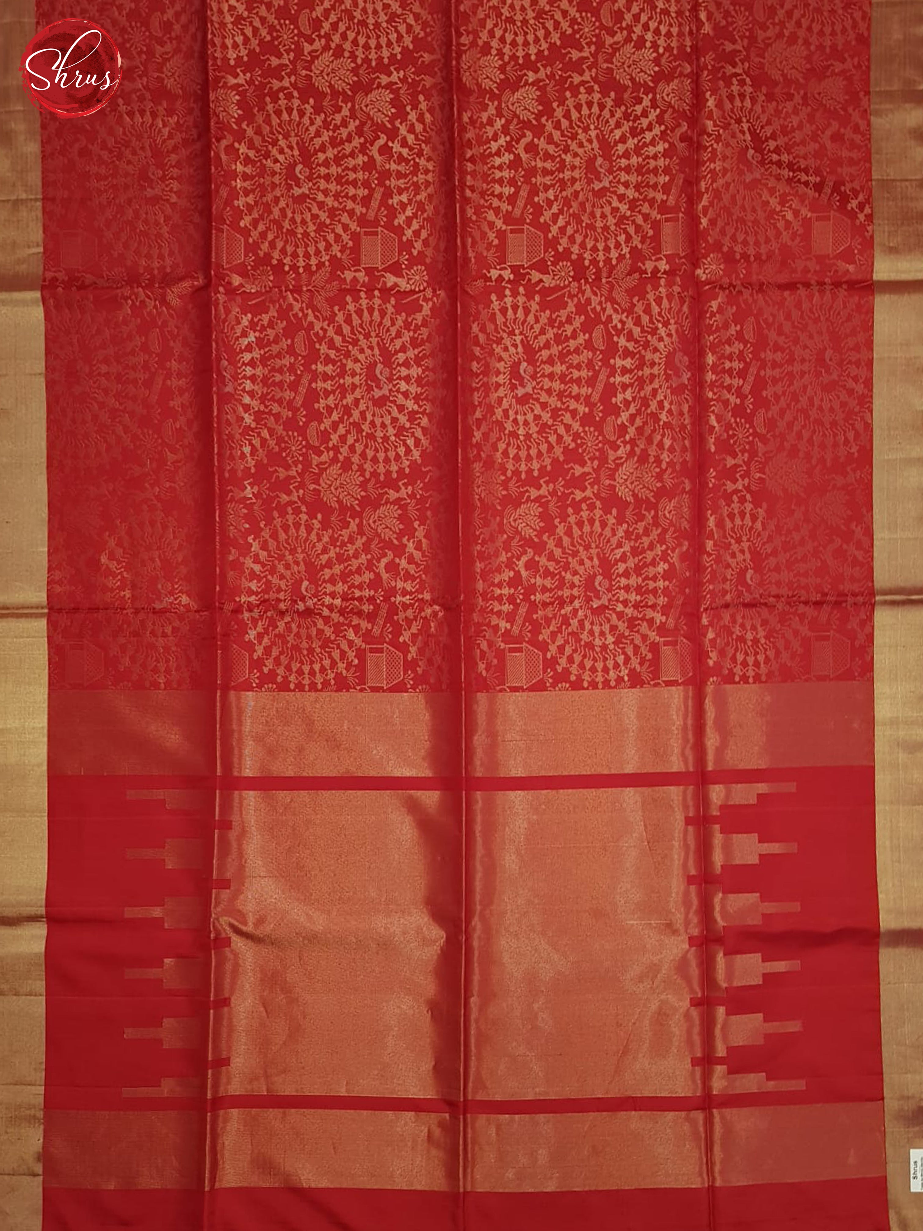 Red(single tone)-Soft Silk Saree - Shop on ShrusEternity.com