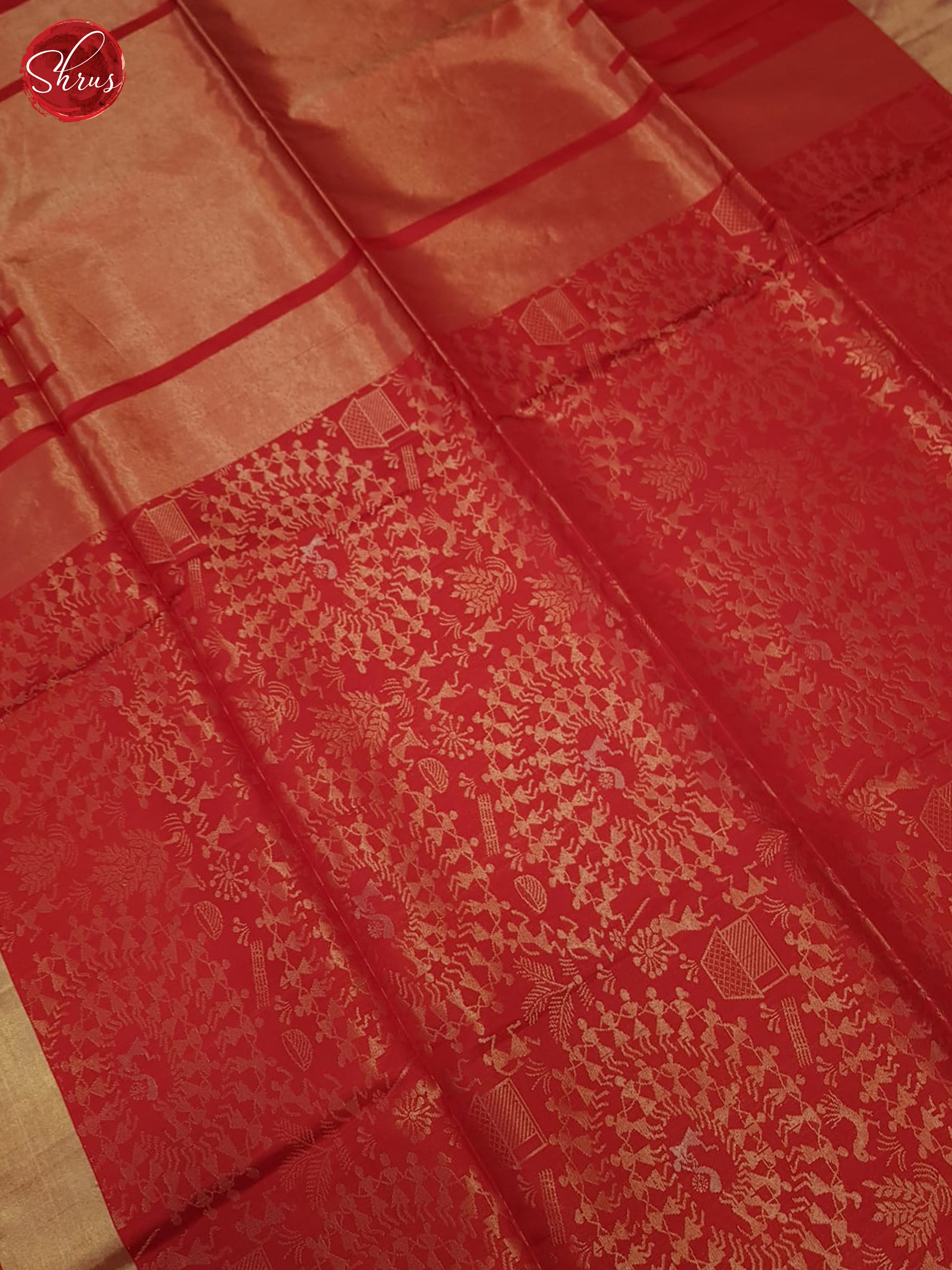 Red(single tone)-Soft Silk Saree - Shop on ShrusEternity.com