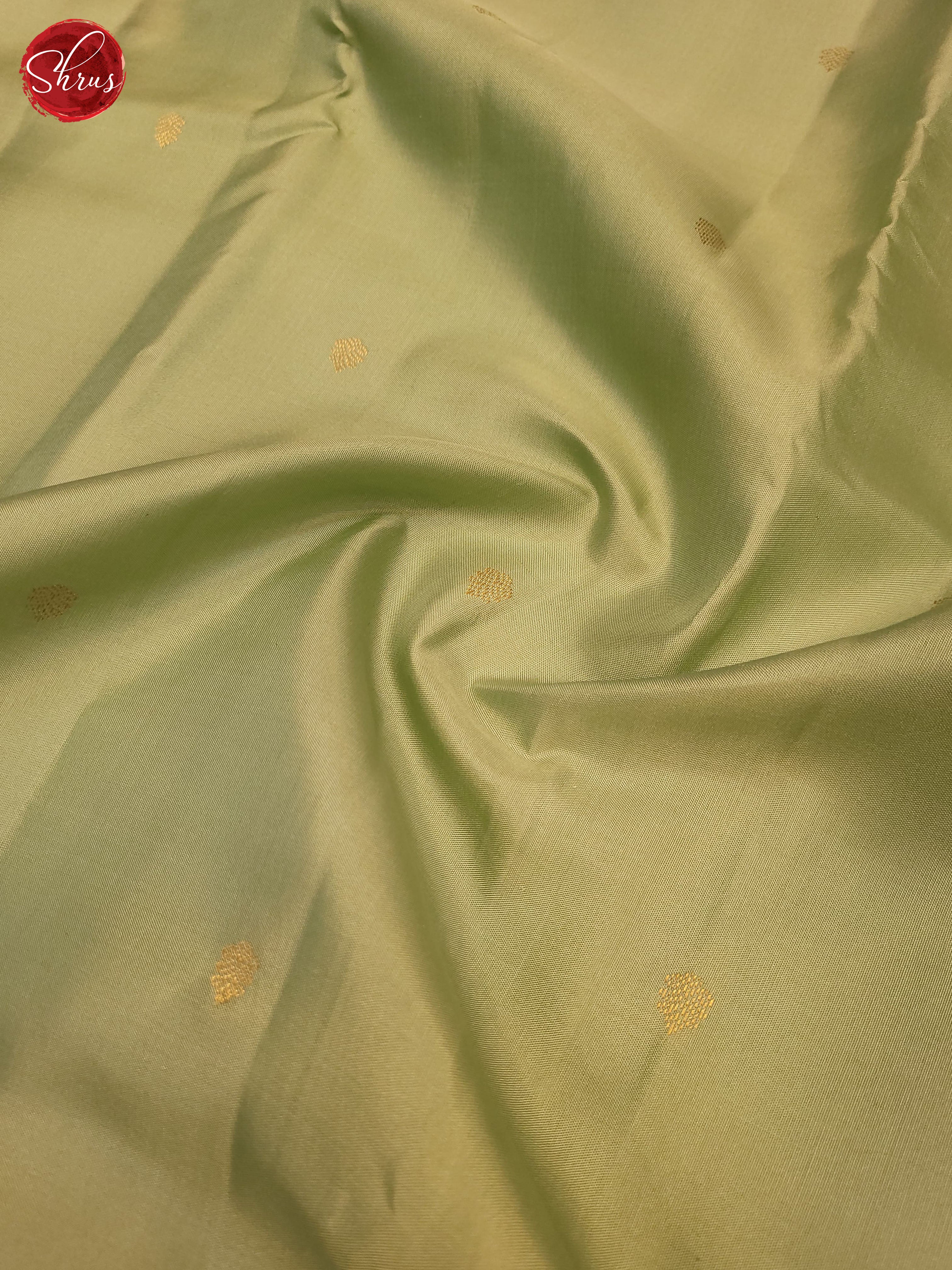 Pista Green and wine-Kanchipuram silk saree - Shop on ShrusEternity.com