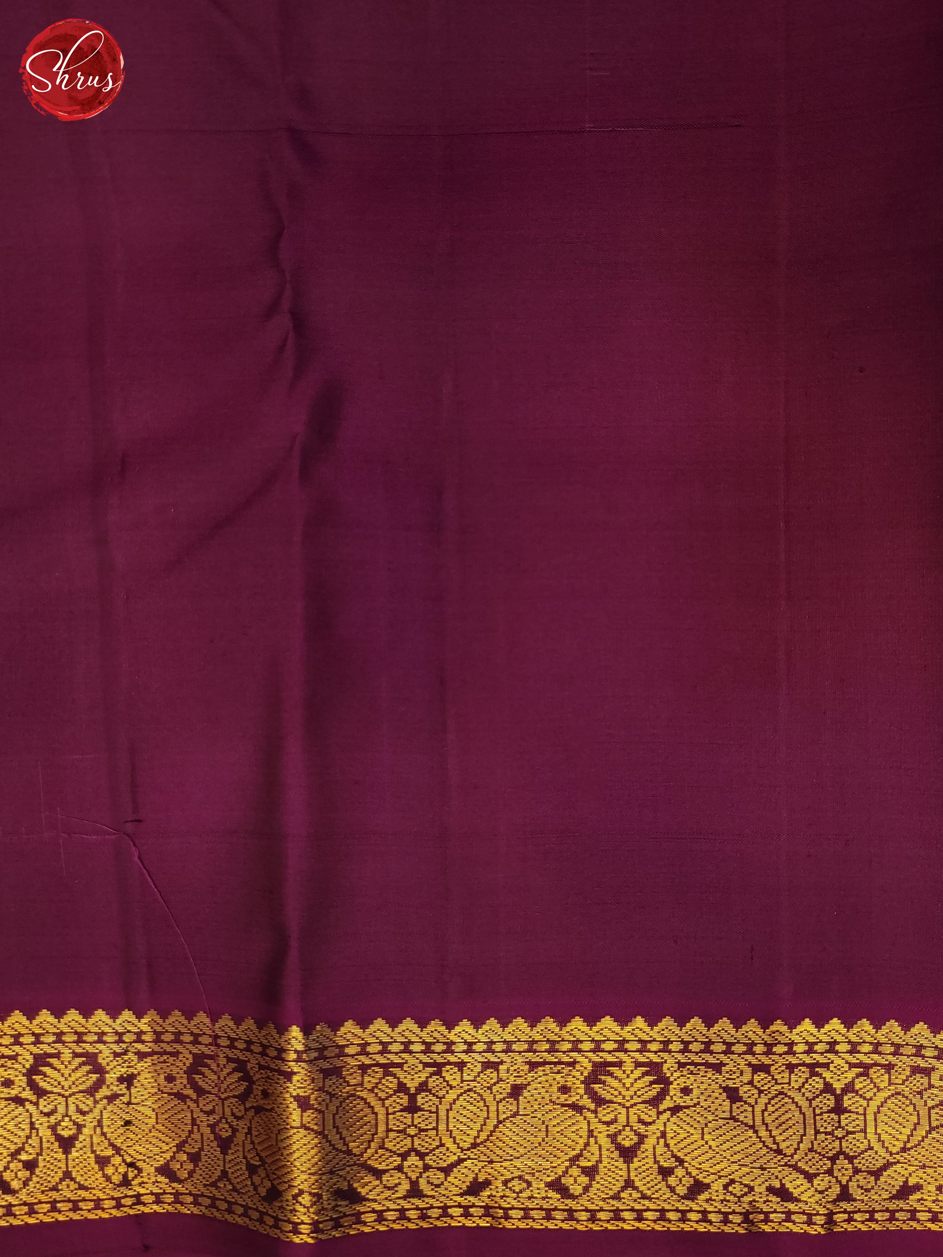 Pista Green and wine-Kanchipuram silk saree - Shop on ShrusEternity.com