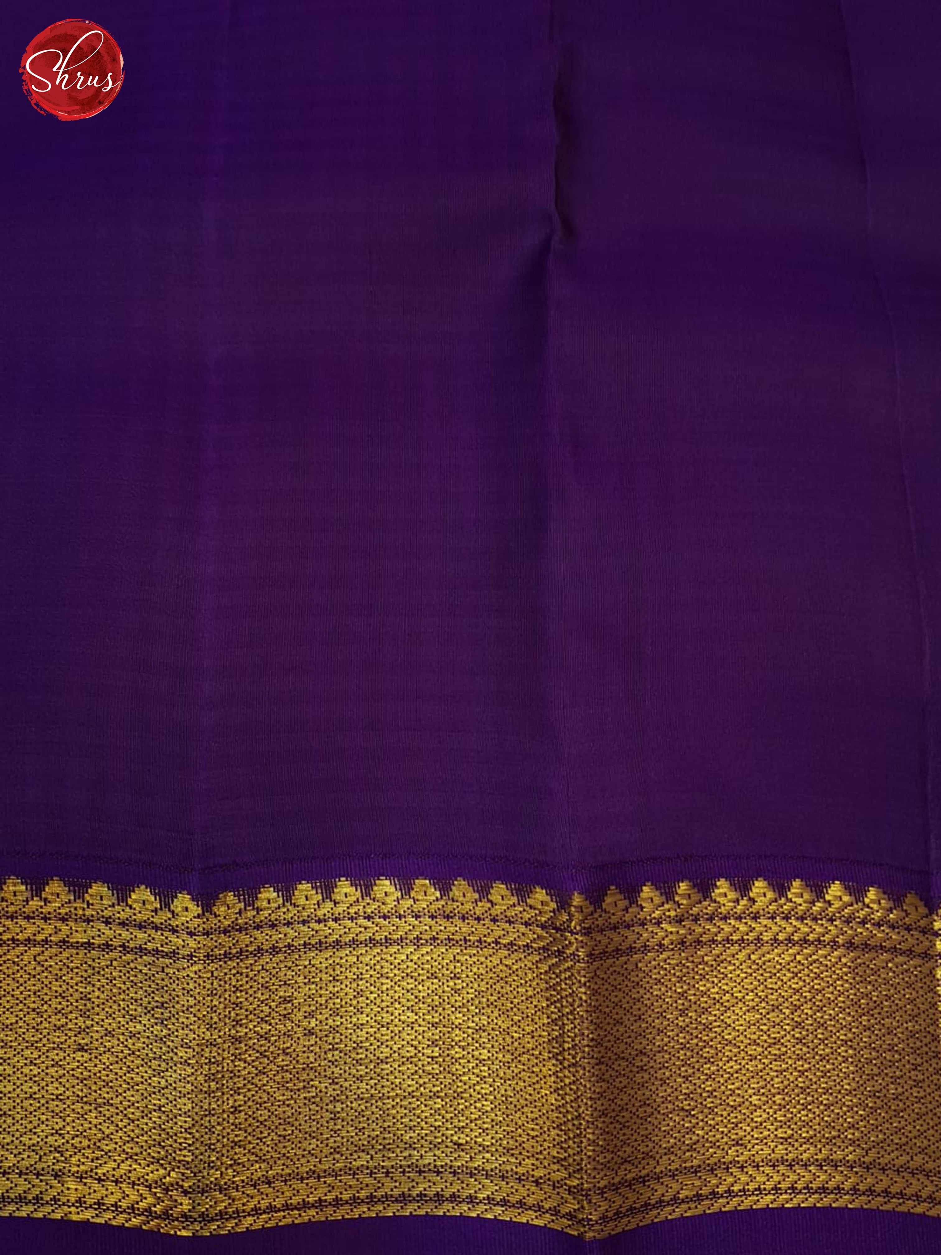 Orange and purple - Kanchipuram silk Saree - Shop on ShrusEternity.com