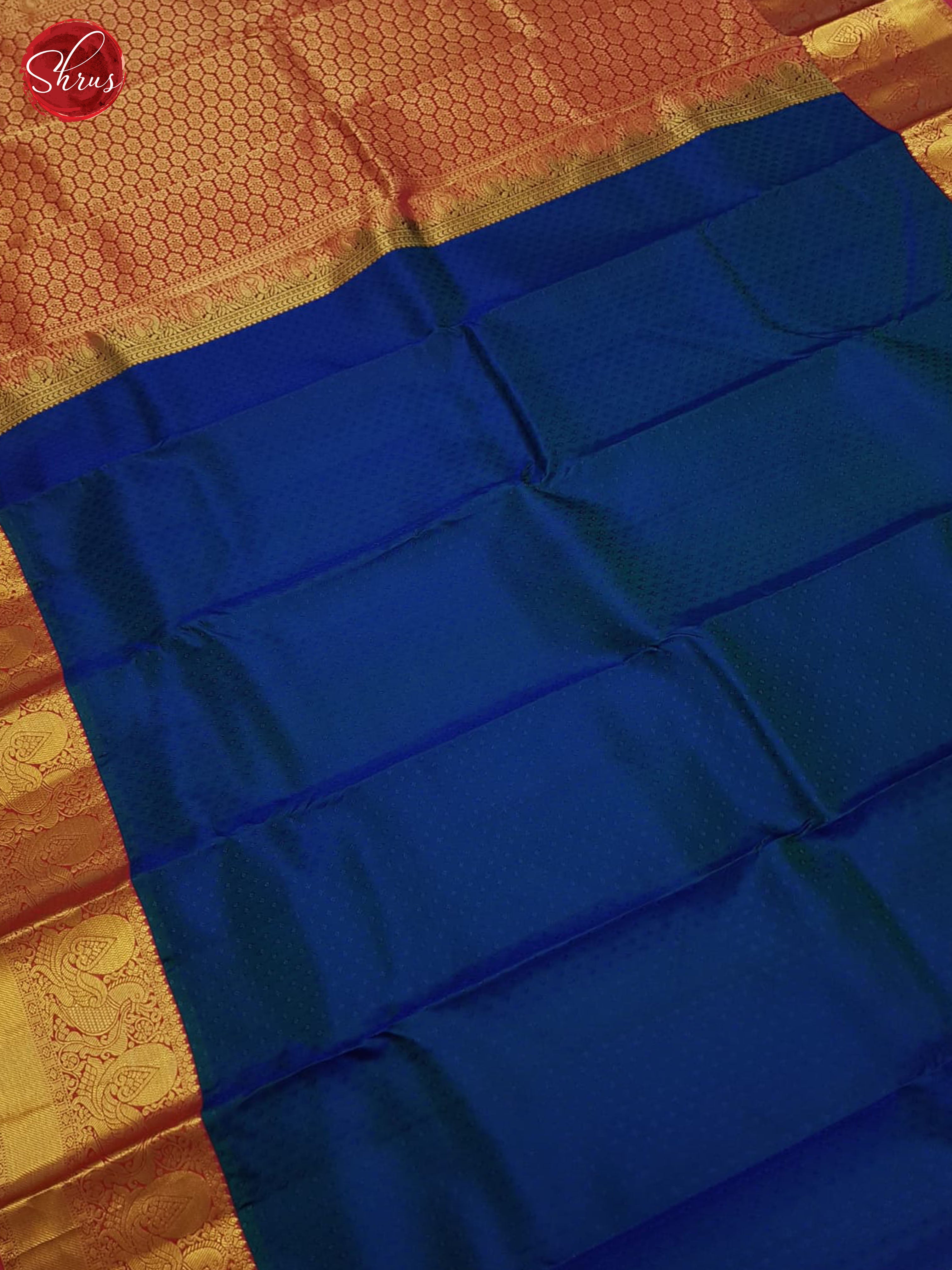 Blue And Pink-Kanchipuram Silk Saree - Shop on ShrusEternity.com