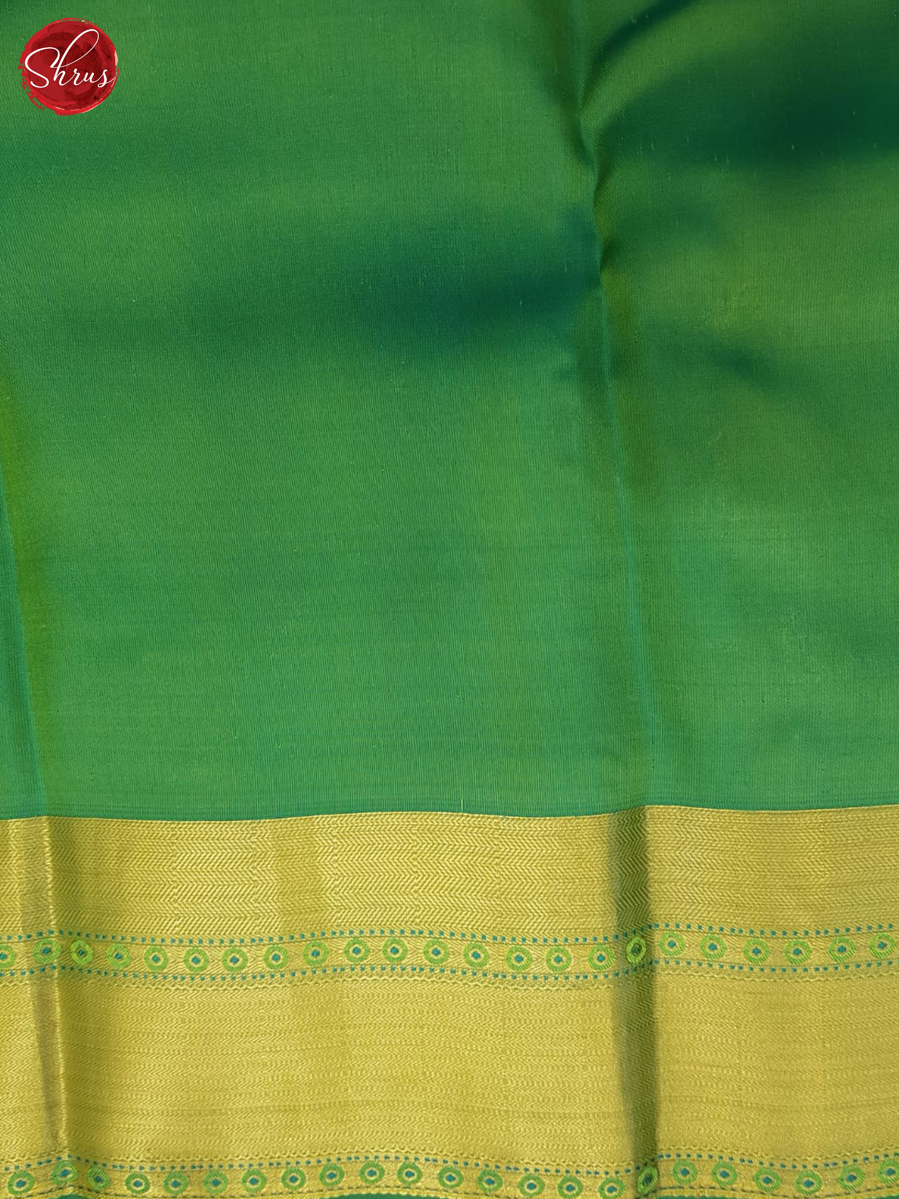 Light Green & Green - Kanchipuram Half-pure Silk Saree - Shop on ShrusEternity.com