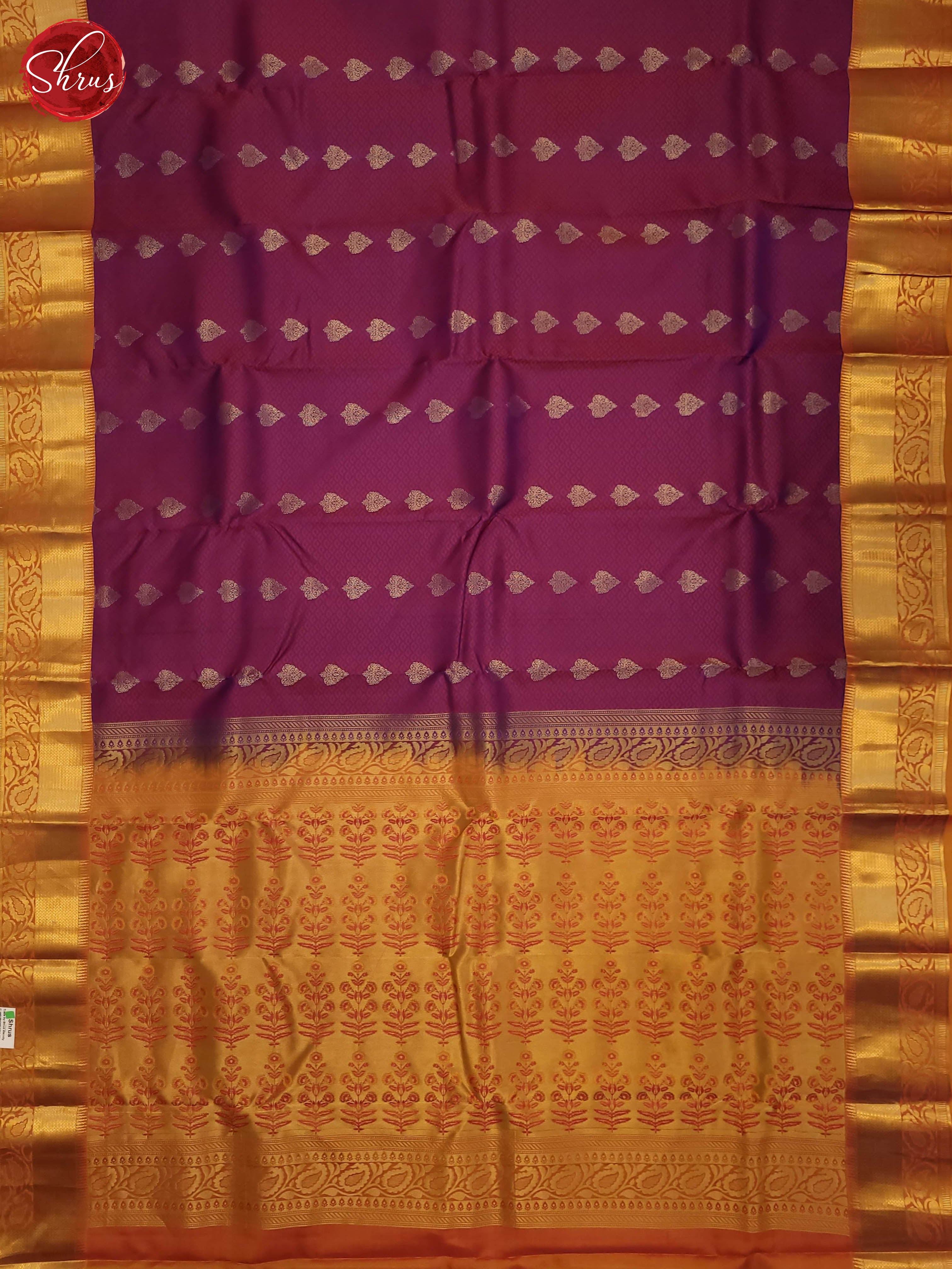 vadamali and mustard- Kanchipuram Half- Pure Silk Saree - Shop on ShrusEternity.com