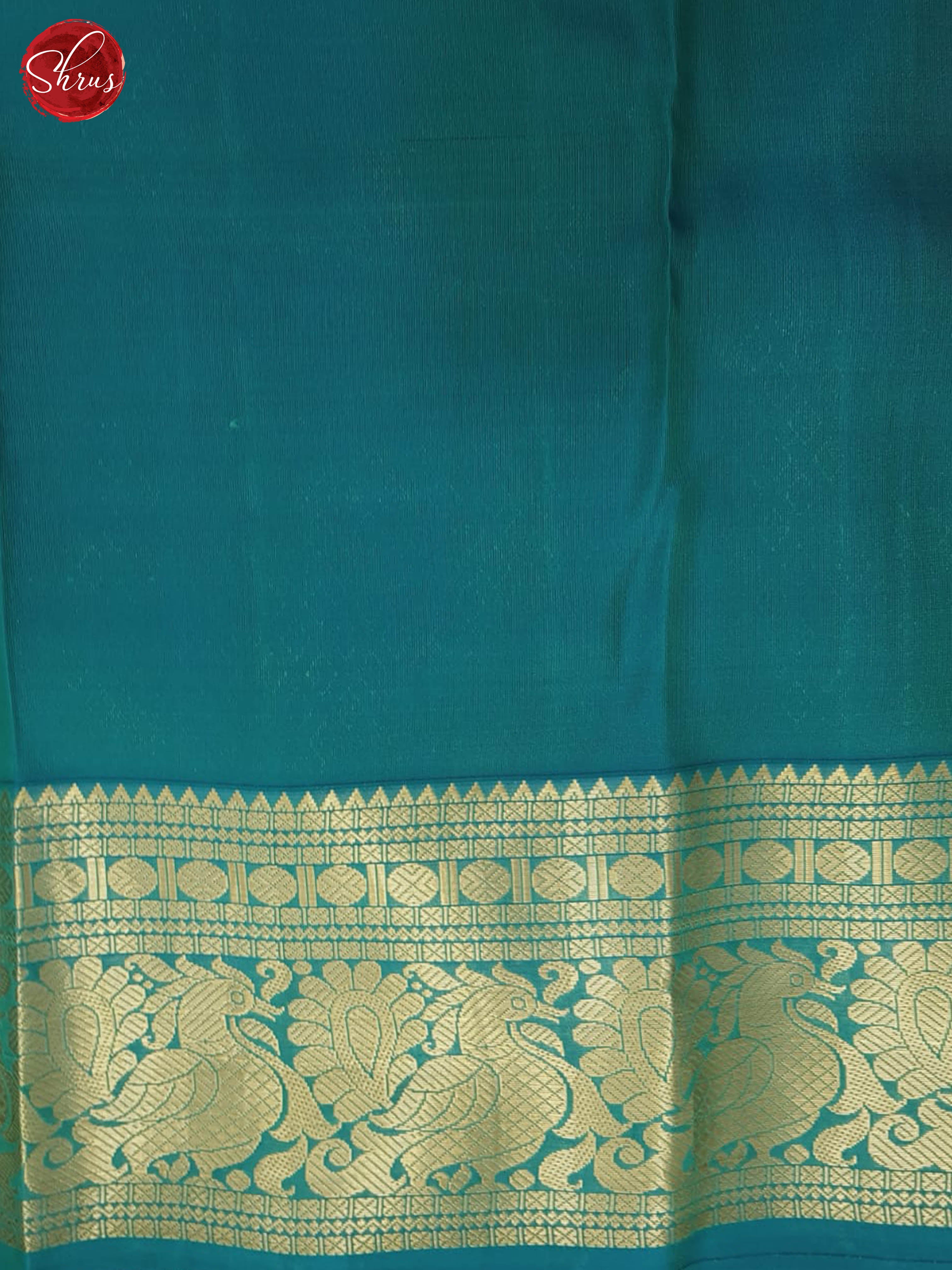 Green And Blue- Kanchipuram half-pure Silk Saree - Shop on ShrusEternity.com