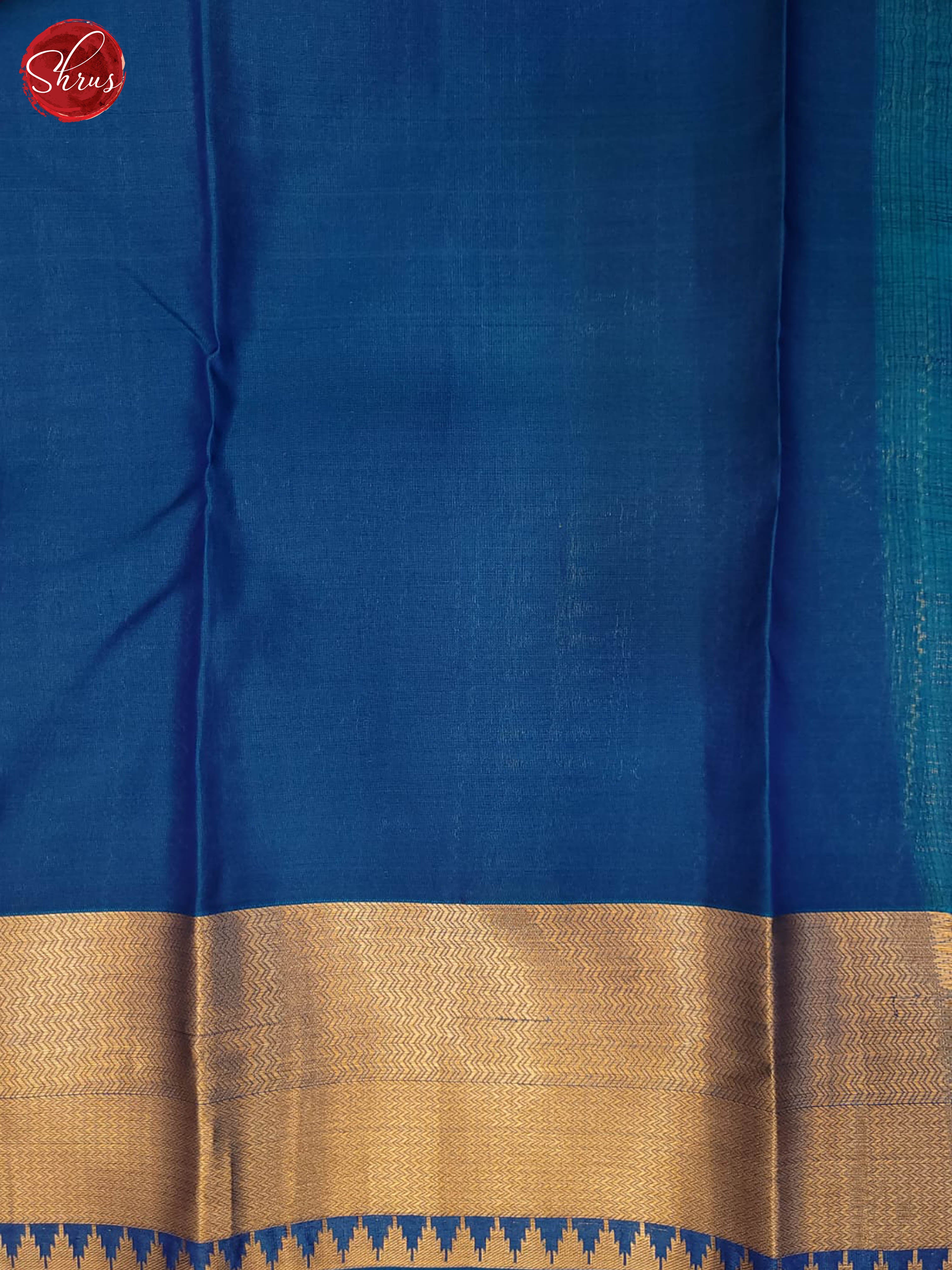 Vadamalli and Blue- kanchipuram half-pure Silk Saree - Shop on ShrusEternity.com