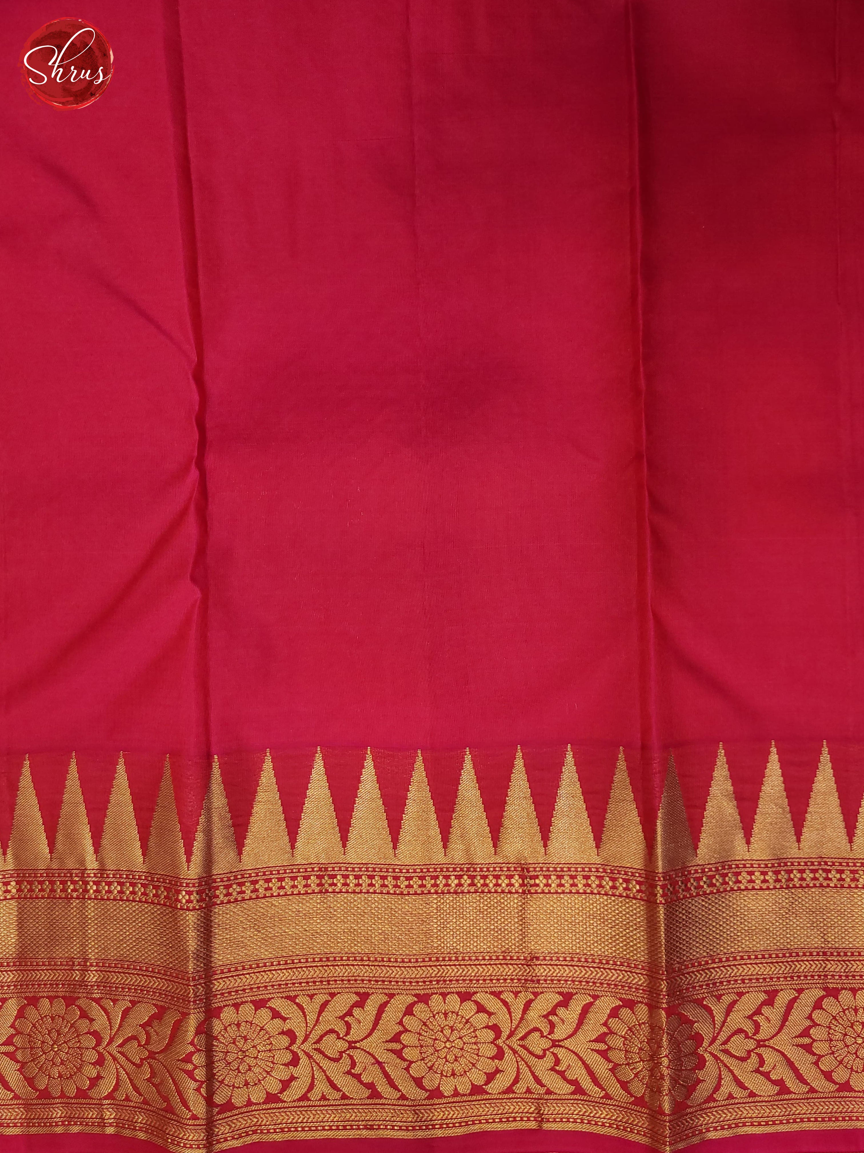 Orange and pink-Kanchipiram Silk Saree - Shop on ShrusEternity.com