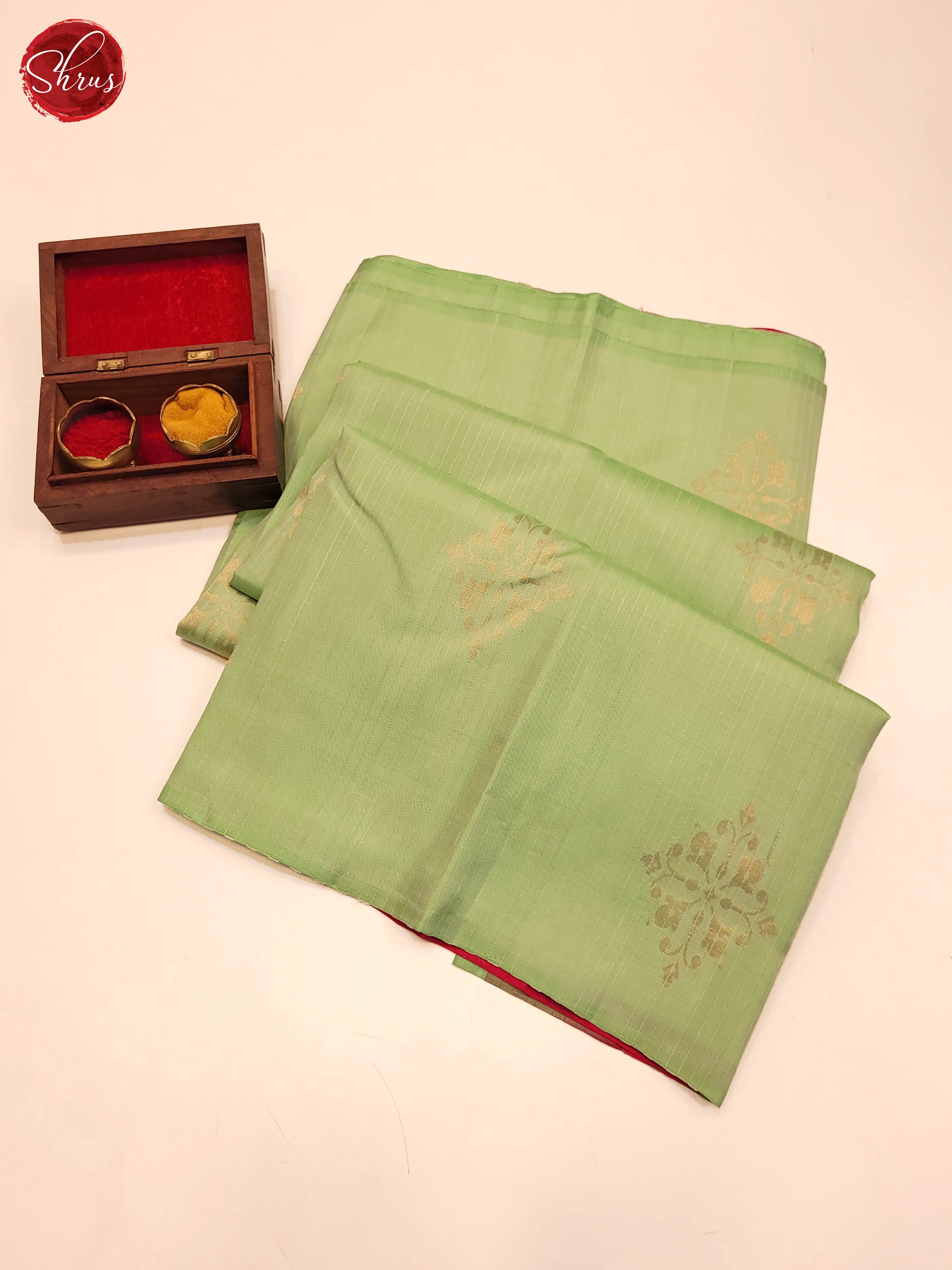 pista Green and pink-Soft Silk Saree - Shop on ShrusEternity.com