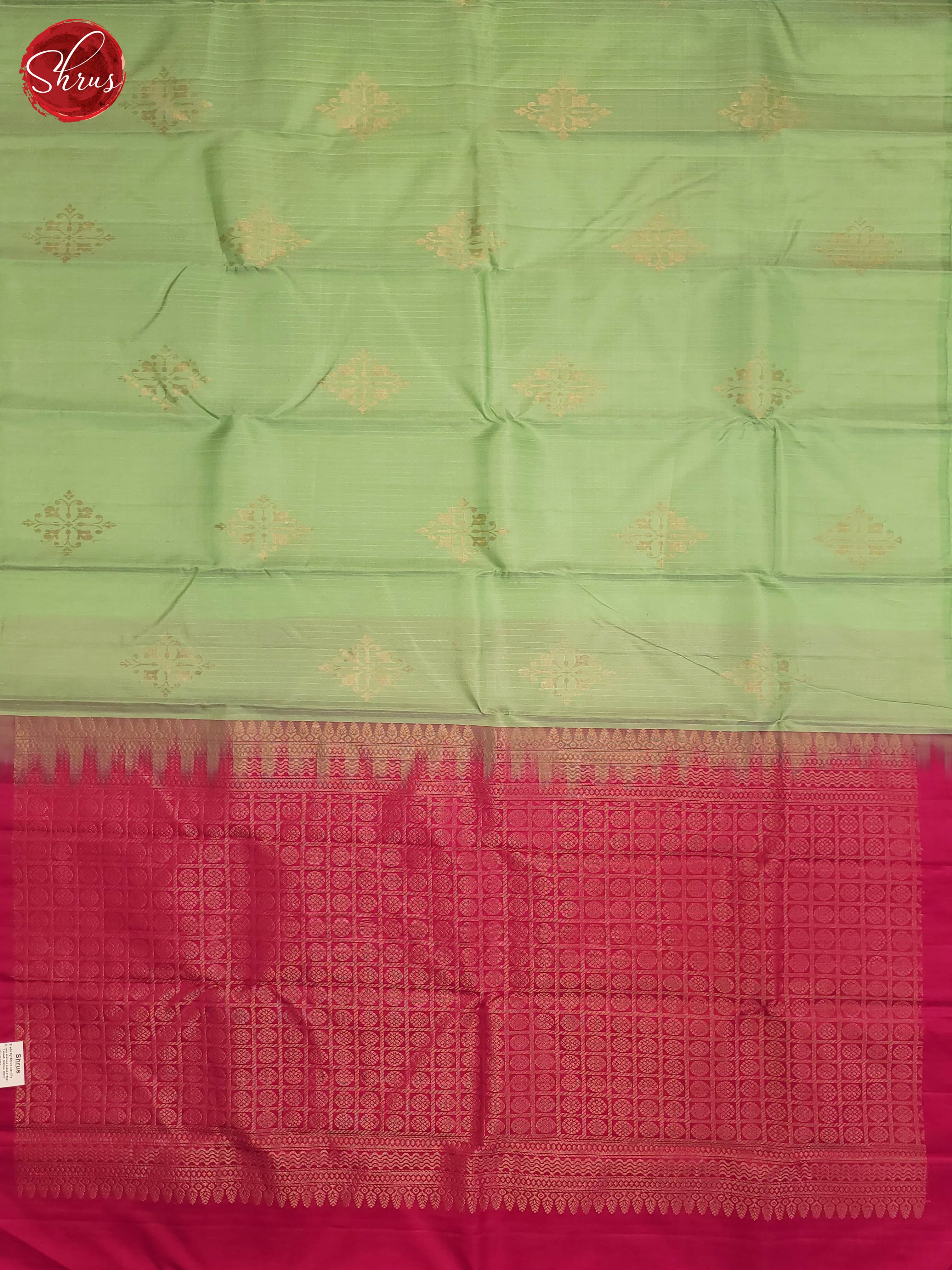 pista Green and pink-Soft Silk Saree - Shop on ShrusEternity.com