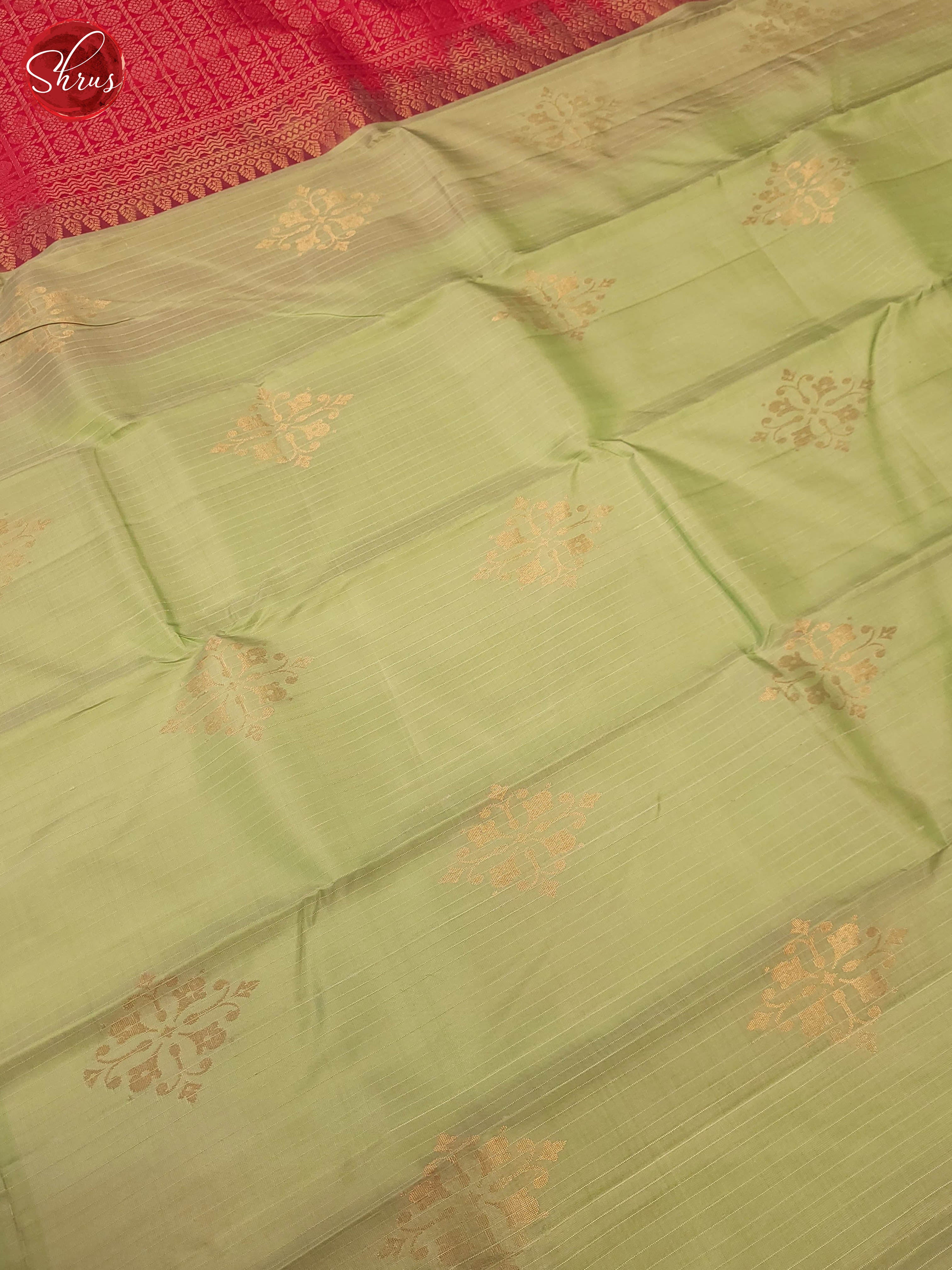 pista Green and pink-Soft Silk Saree - Shop on ShrusEternity.com