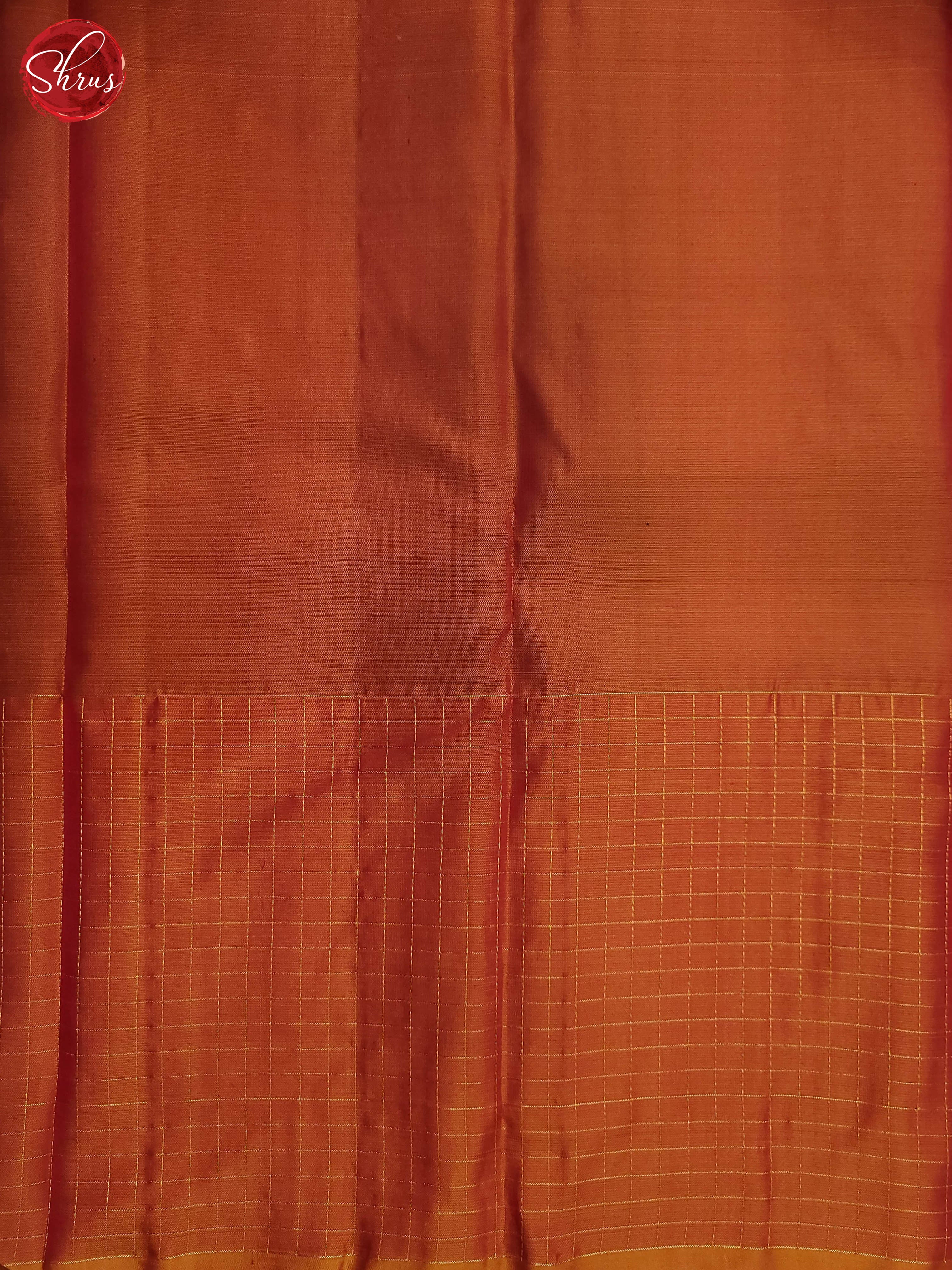 Wine and brick orange- Soft Silk Saree - Shop on ShrusEternity.com