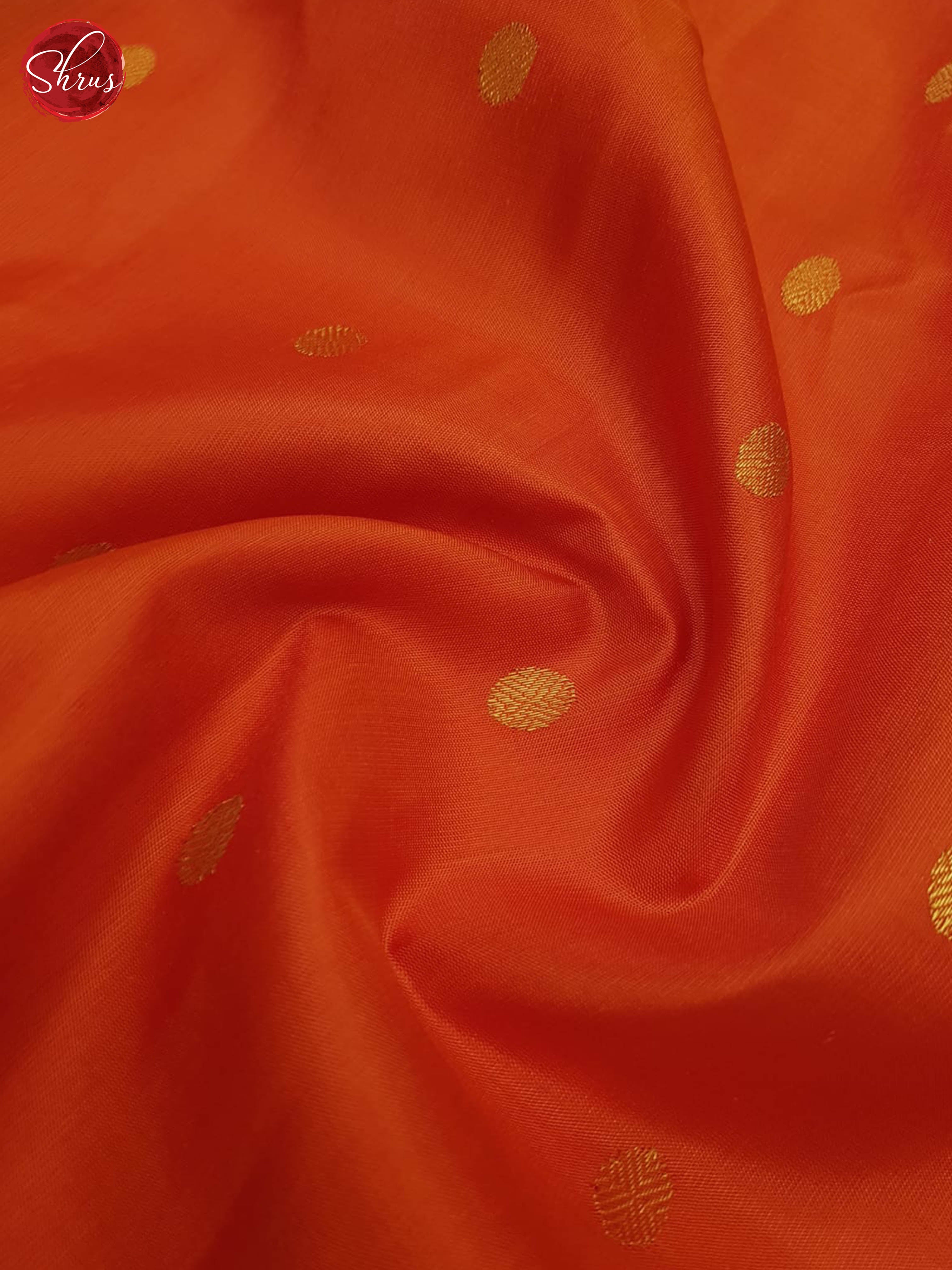 Orange And Blue-Gadwal Silk Saree - Shop on ShrusEternity.com