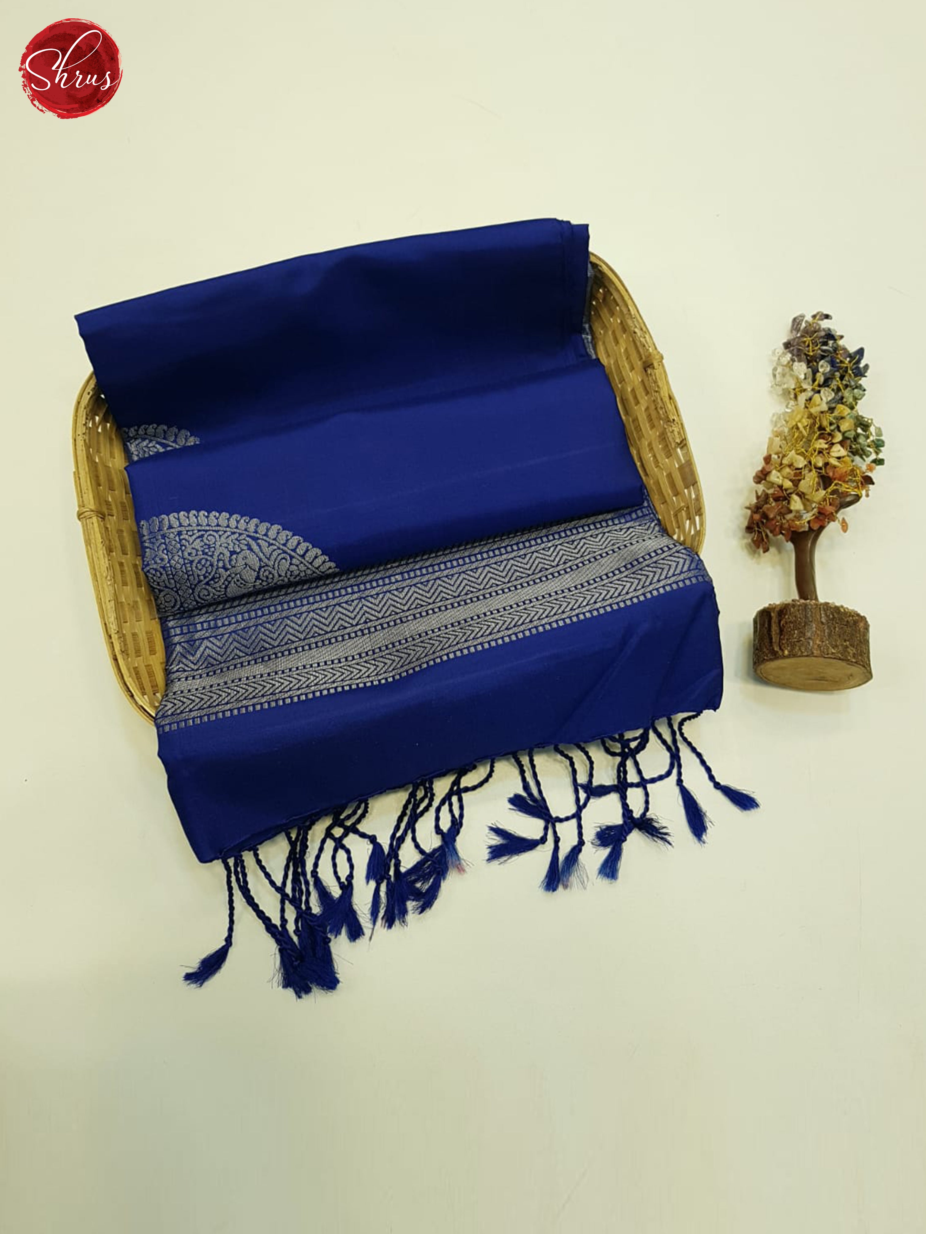 Blue(Single tone) - Soft Silk Saree - Shop on ShrusEternity.com