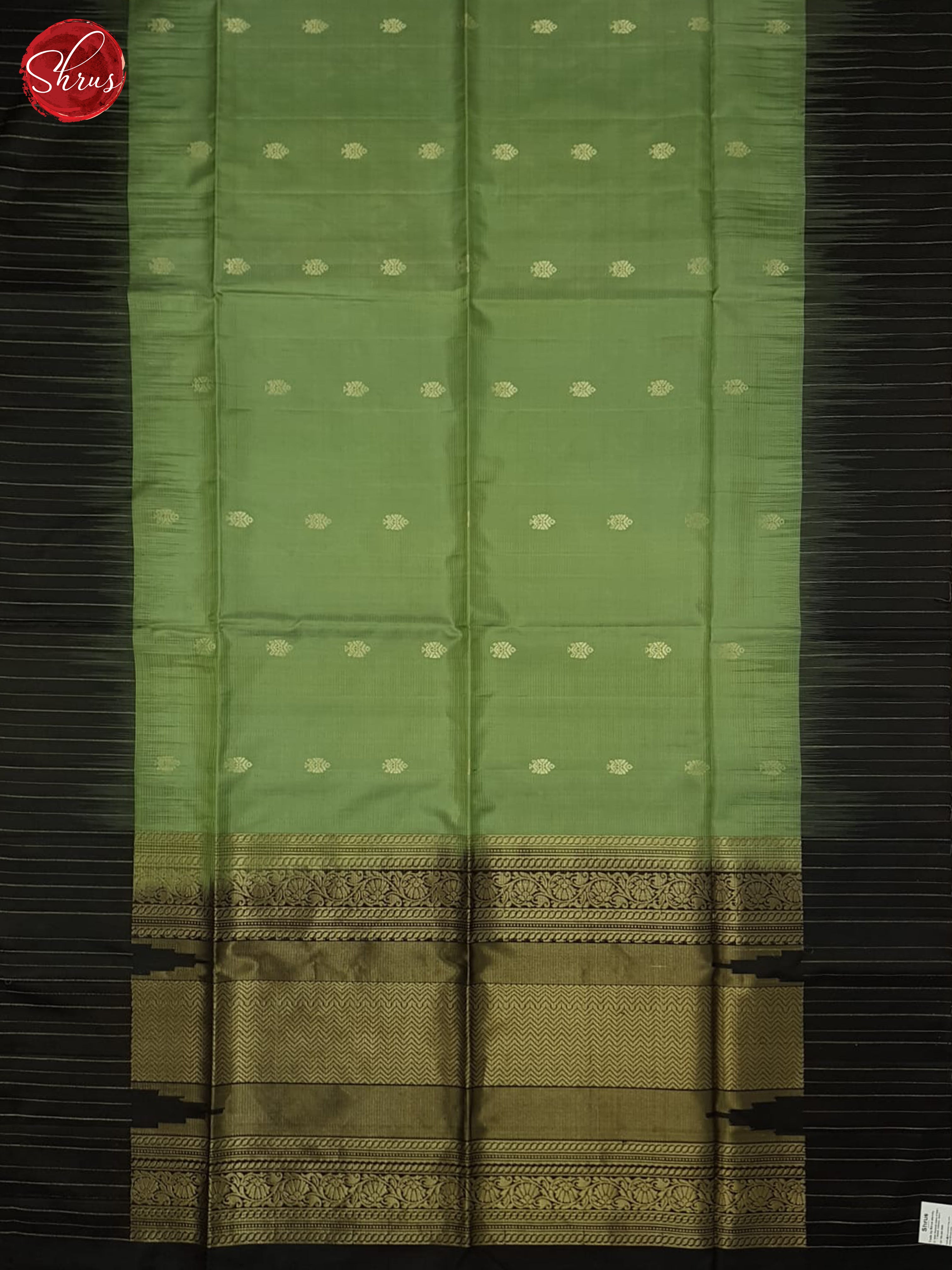 Green and Black - Soft Silk Saree - Shop on ShrusEternity.com