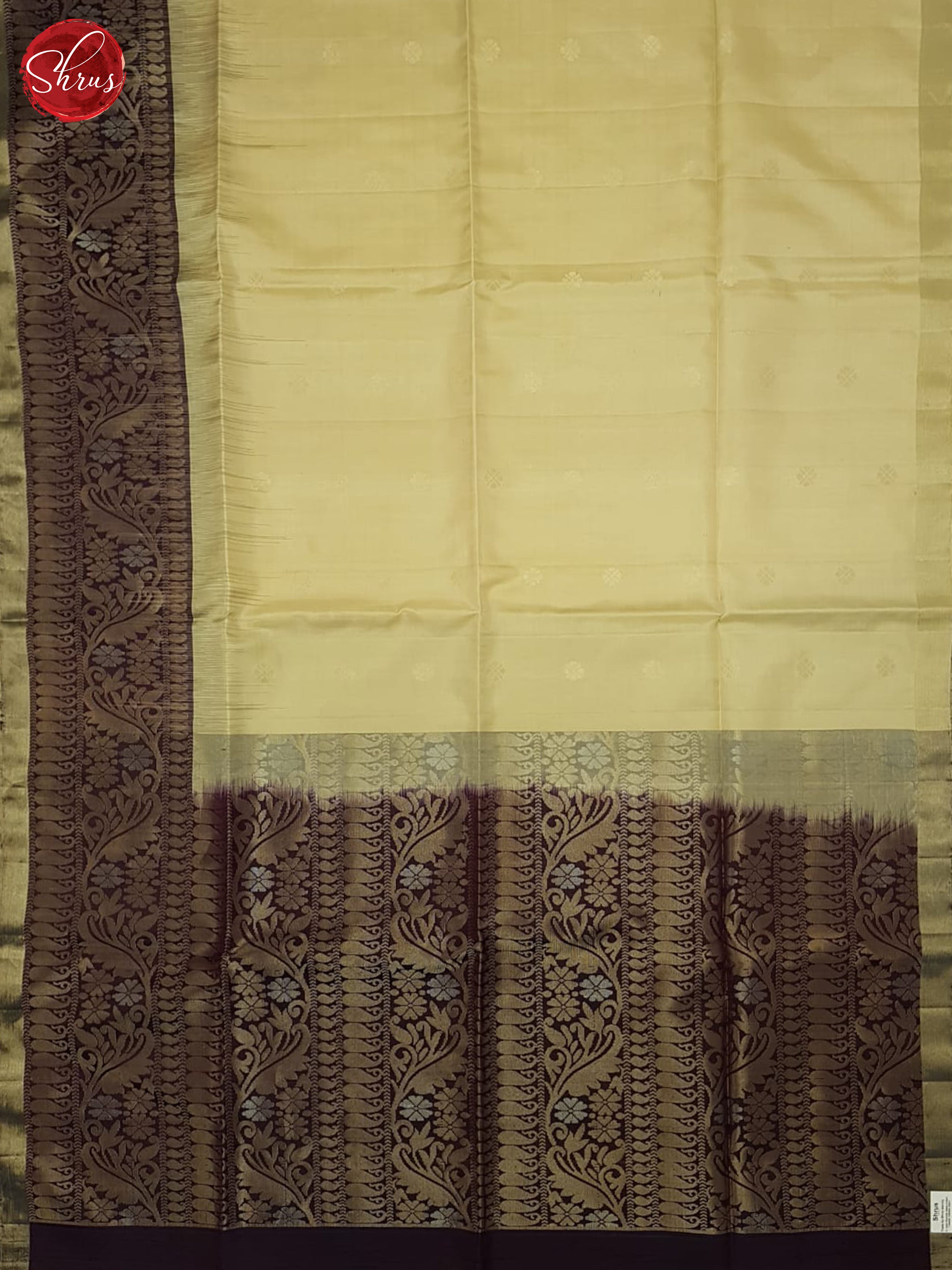 Sandal and Brown - Soft Silk Saree - Shop on ShrusEternity.com