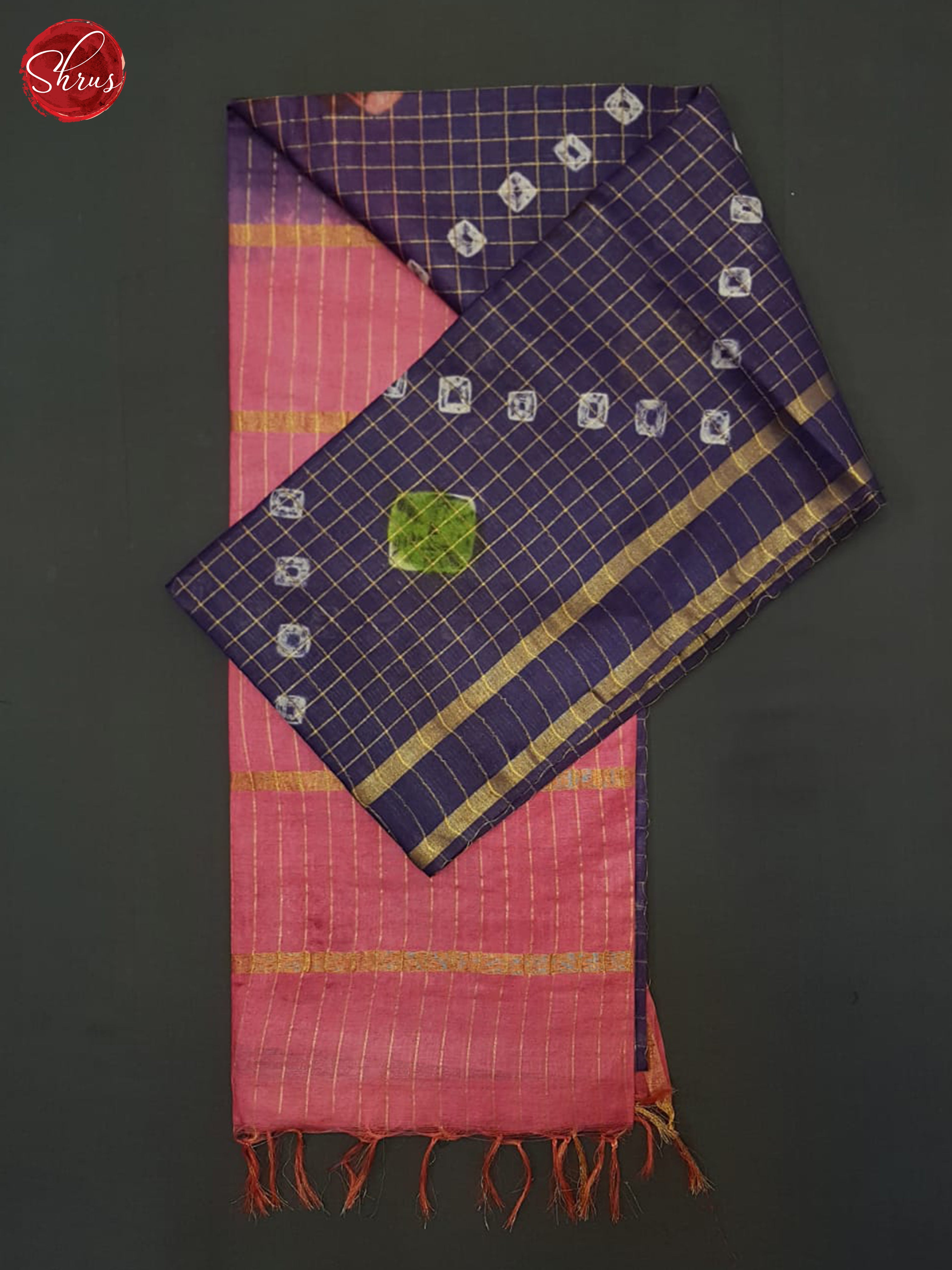 Purple And Pink- Shibori Saree - Shop on ShrusEternity.com