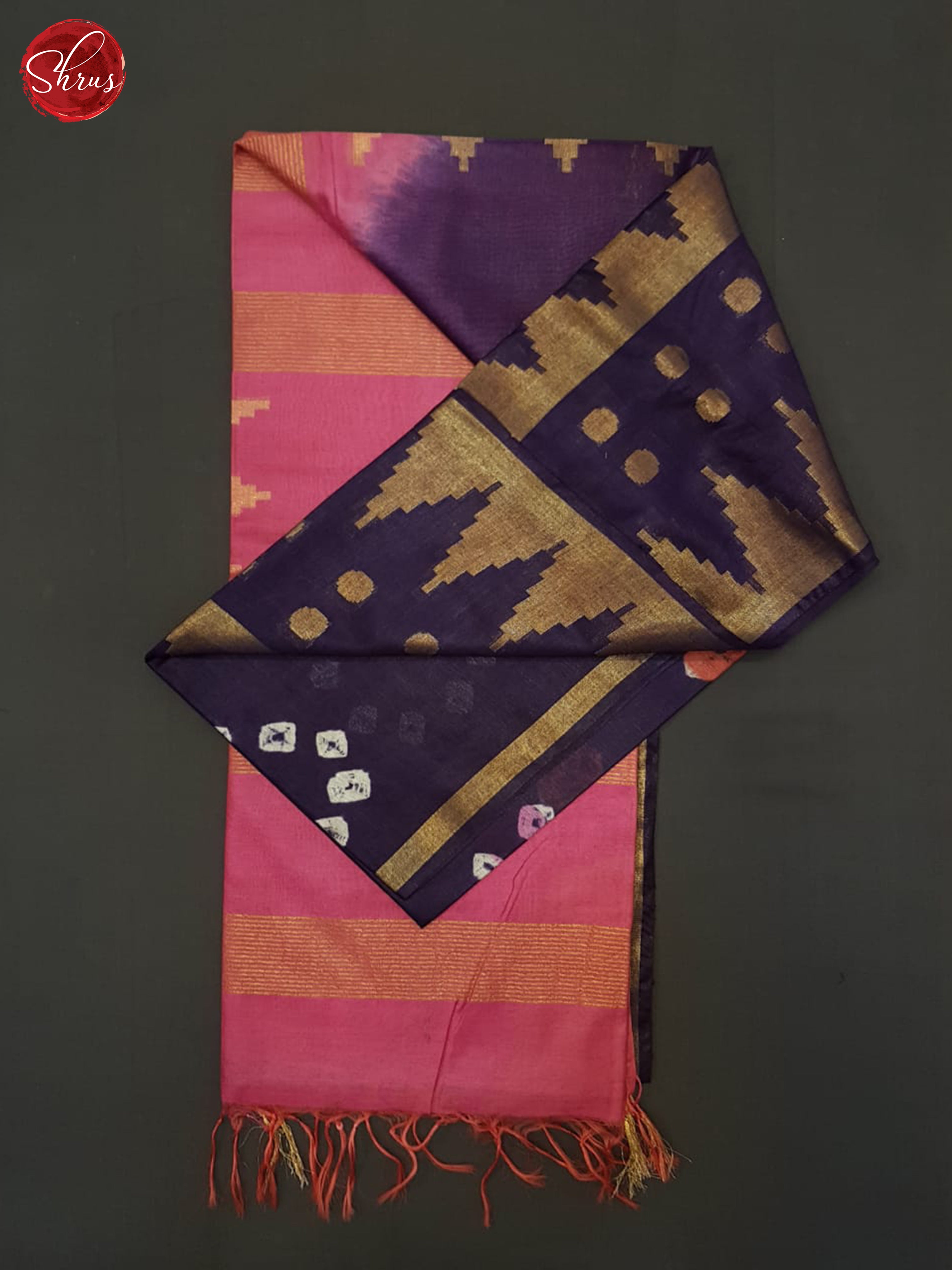 Purple And Pink- Shibori Saree - Shop on ShrusEternity.com