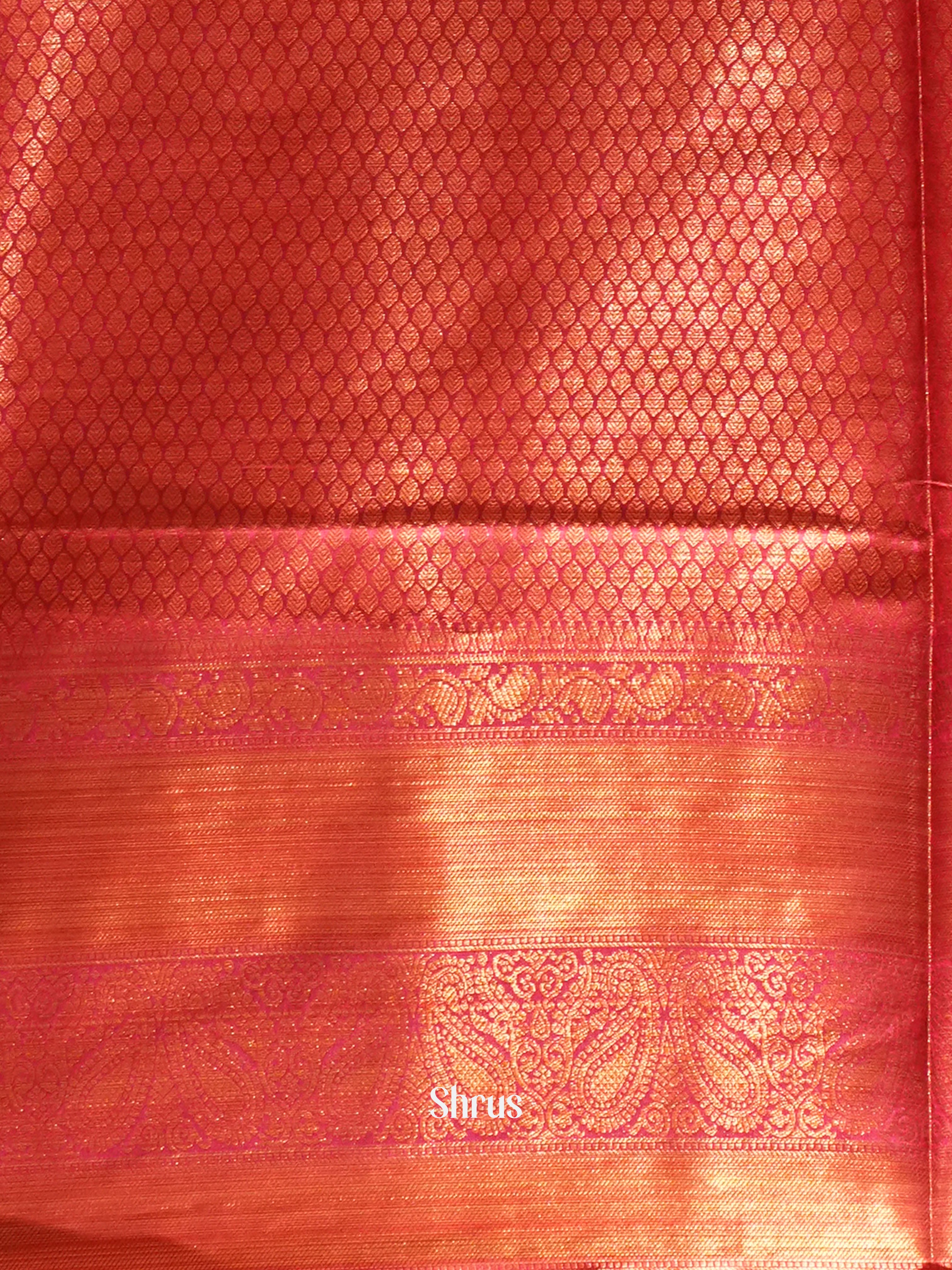 Blue & Pink - Semi Dupion Saree