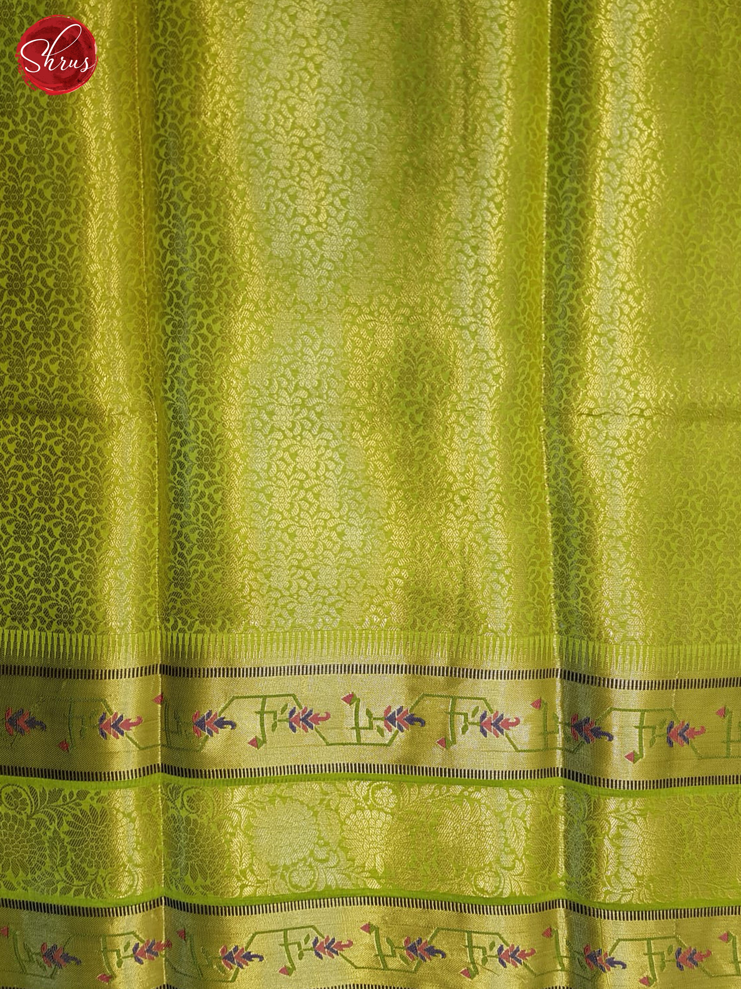 Blue And Green - Semi Tissue Saree - Shop on ShrusEternity.com