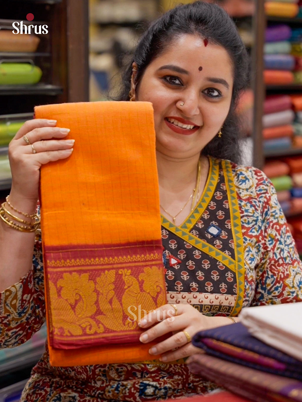 Sungudi Cotton Saree - BTS24074