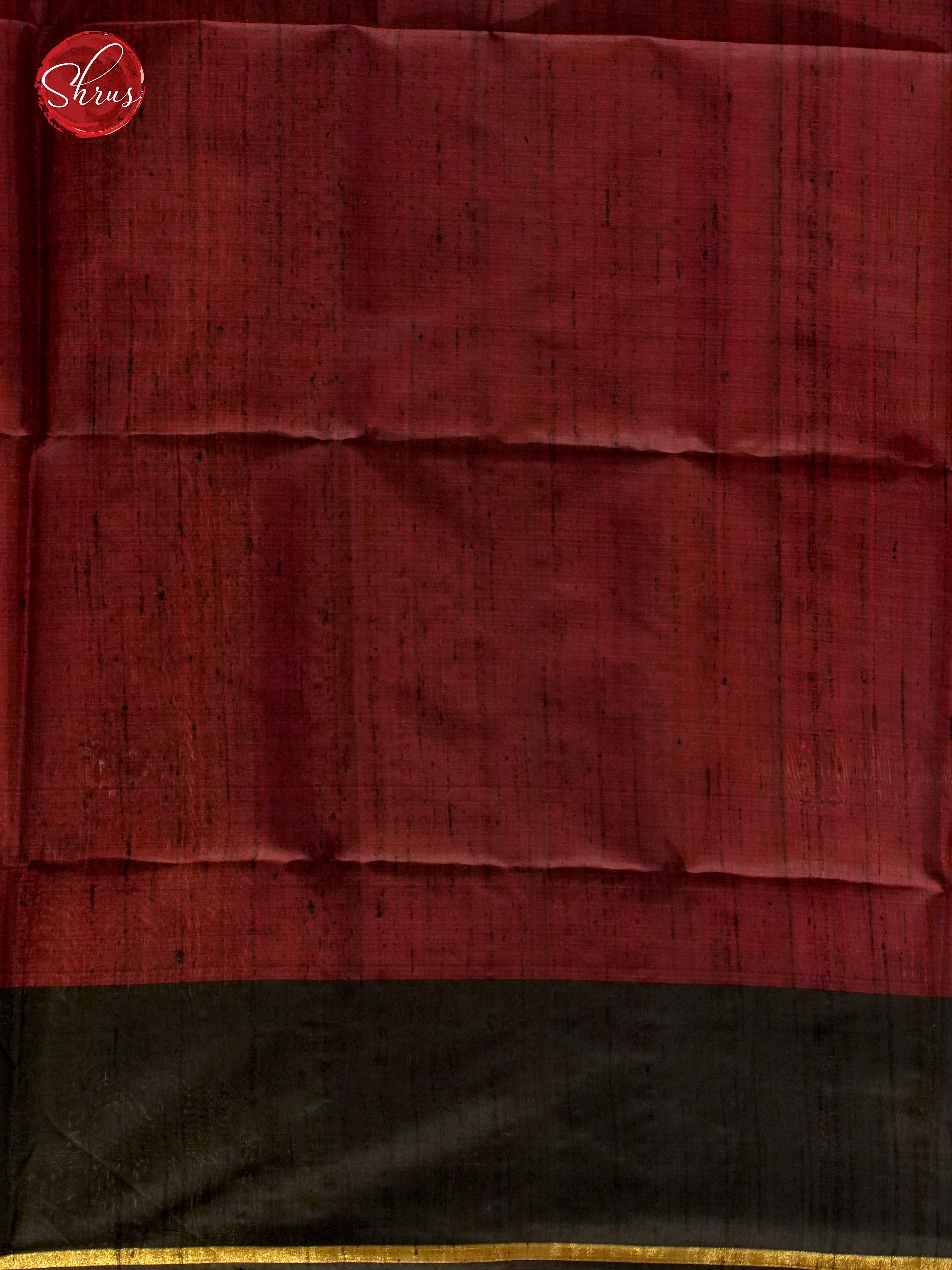 Red & Black - Raw Silk Saree - Shop on ShrusEternity.com