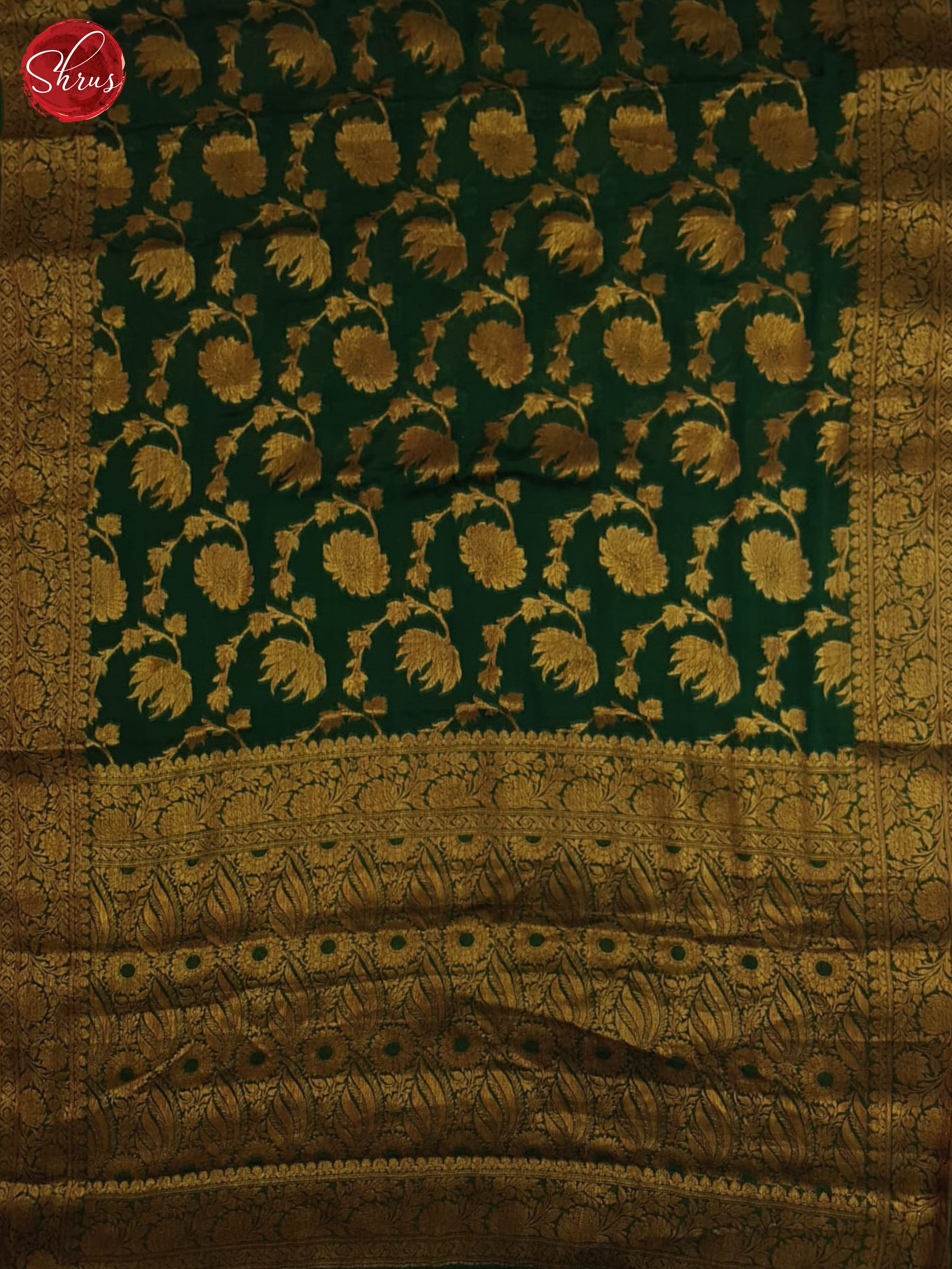 Green(single tone)- Georgette Silk Saree - Shop on ShrusEternity.com