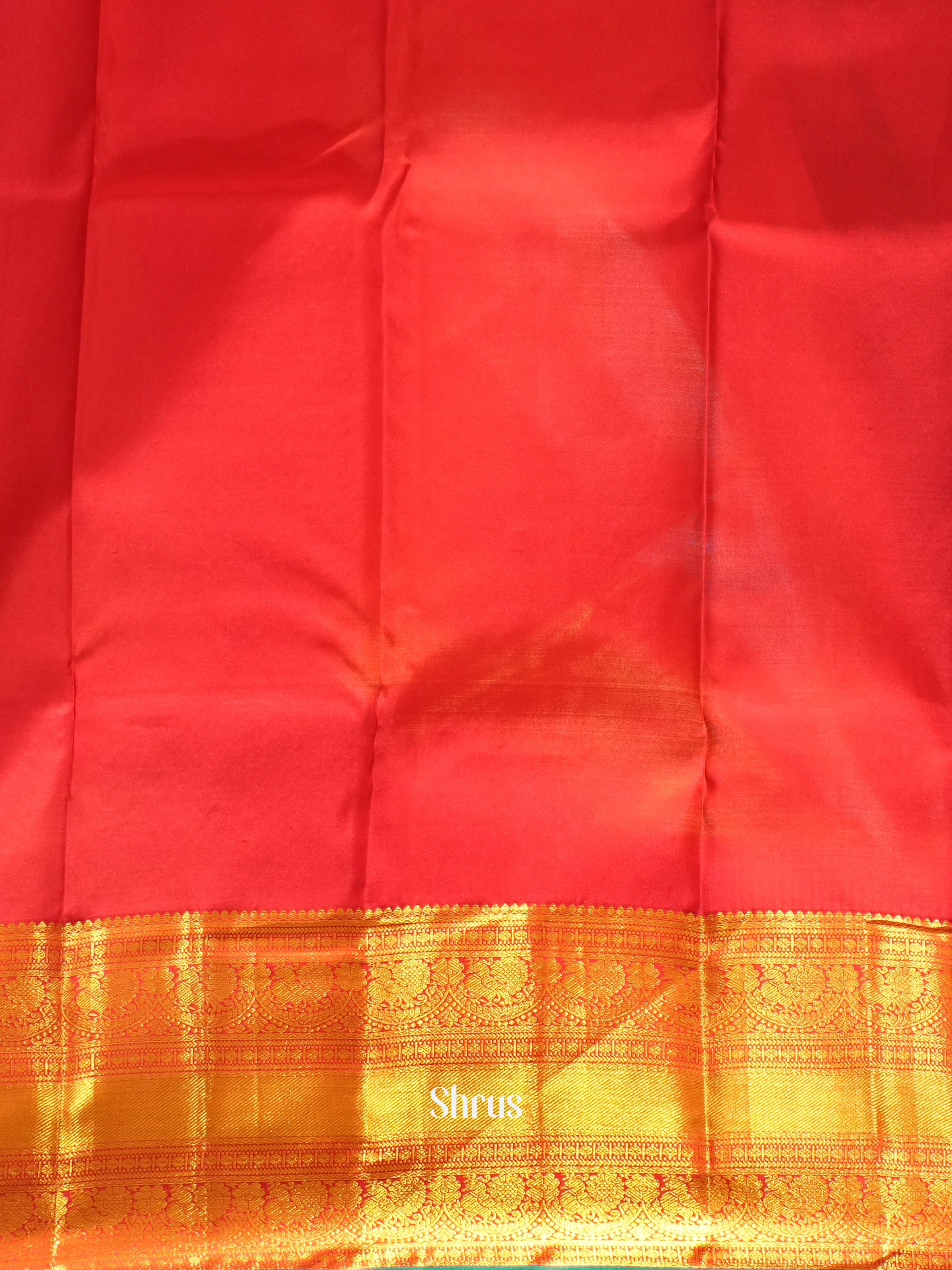 cream and Red - Korvai Kanchipuram Silk saree