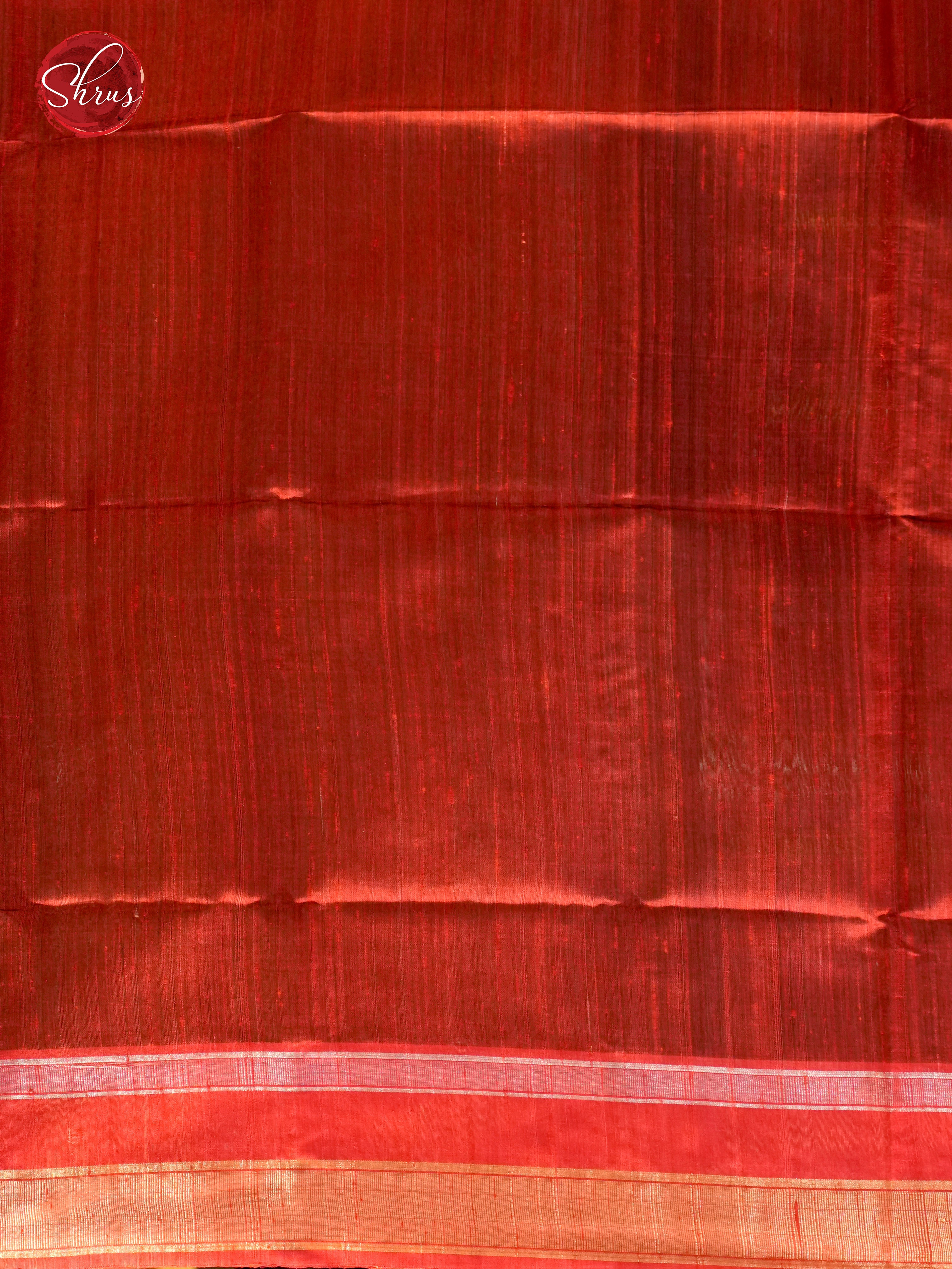 Black And Red- Raw Silk Saree - Shop on ShrusEternity.com