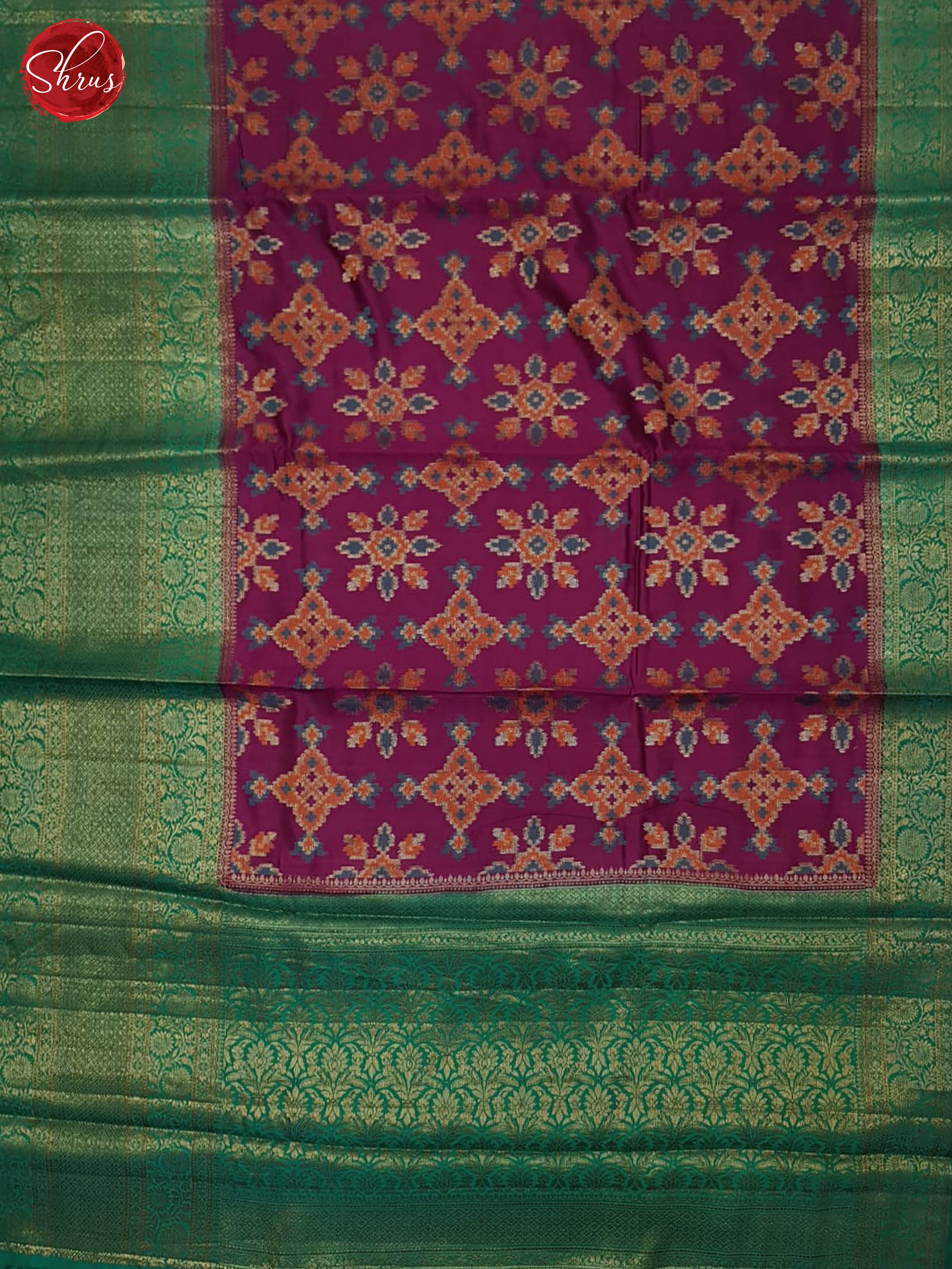 Majenta Pink And Green- Tussar Silk Saree - Shop on ShrusEternity.com