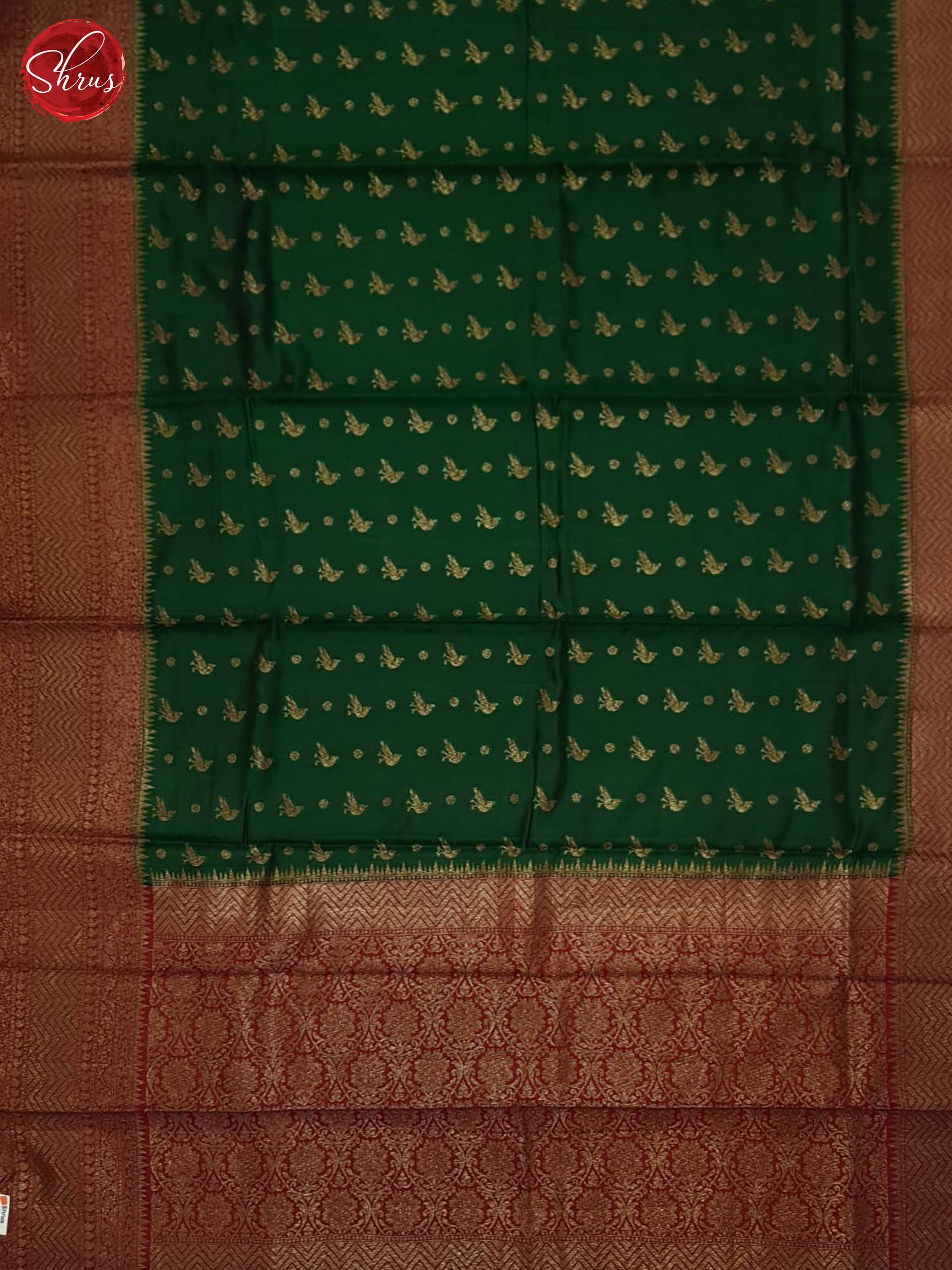 Green And Red- Banarasi Silk Saree - Shop on ShrusEternity.com