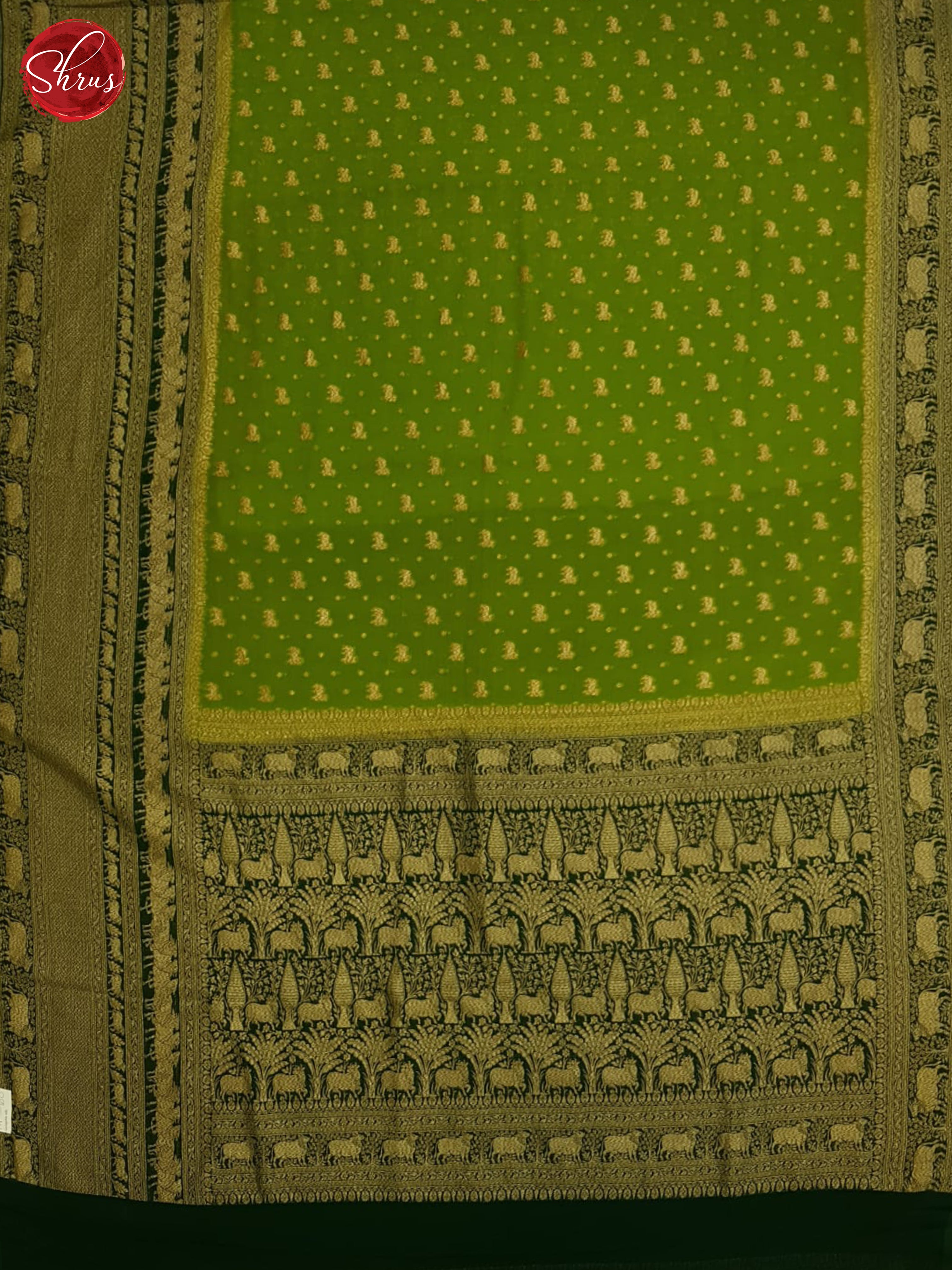 Light Green And green -Georgette Silk saree - Shop on ShrusEternity.com