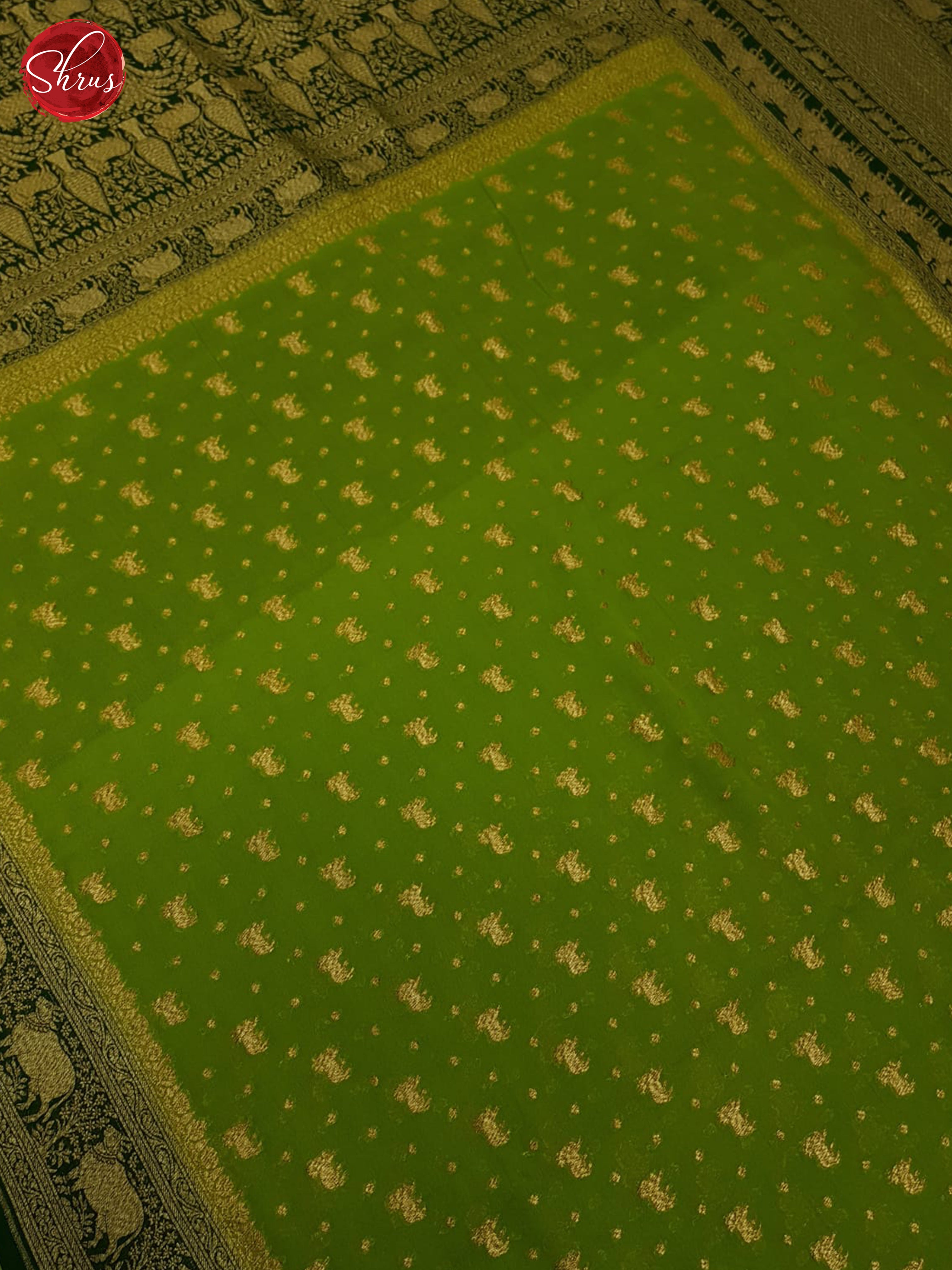 Light Green And green -Georgette Silk saree - Shop on ShrusEternity.com