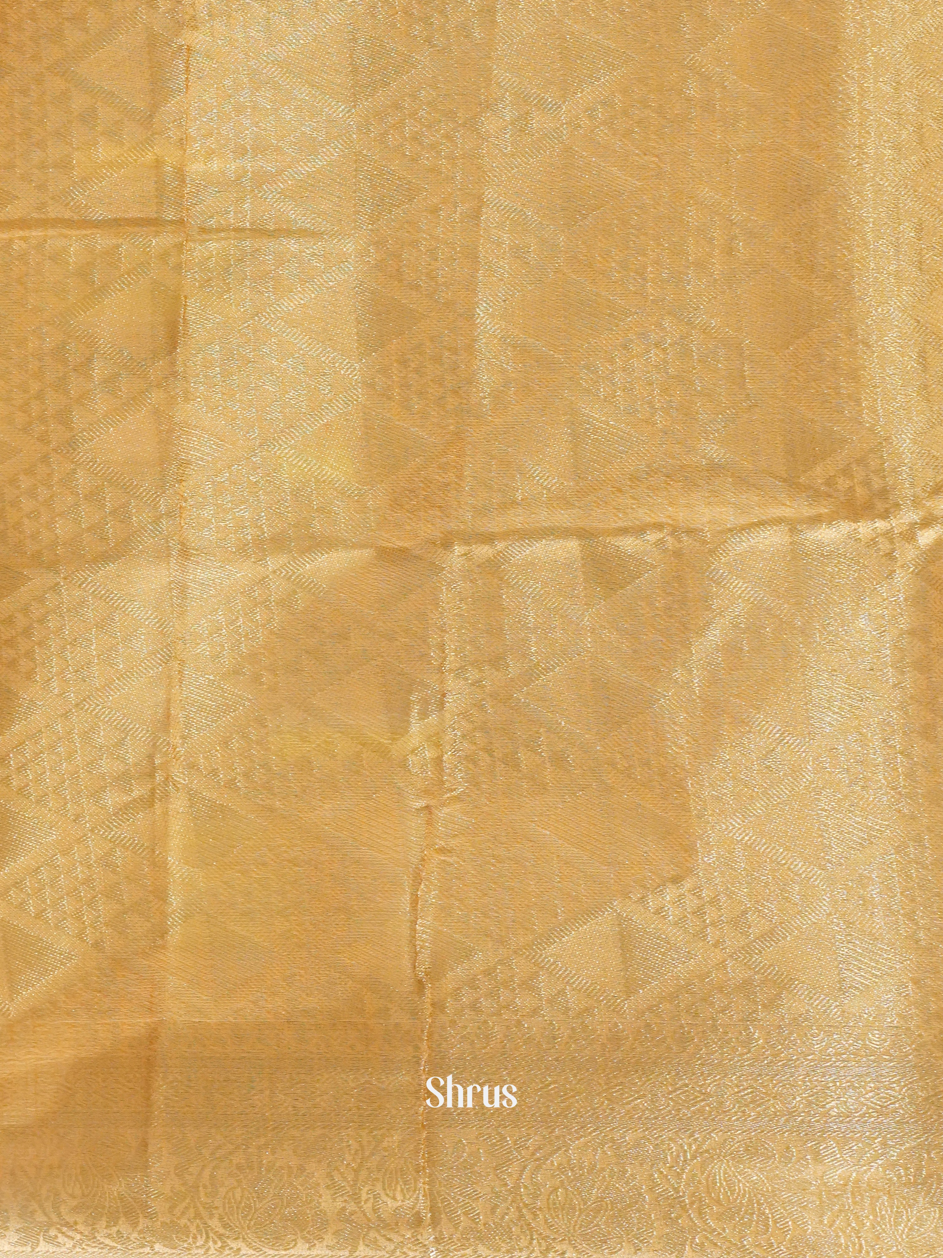 Peach(Single Tone)-Art Linen with zari woven floral brocade on the body &Zari Border